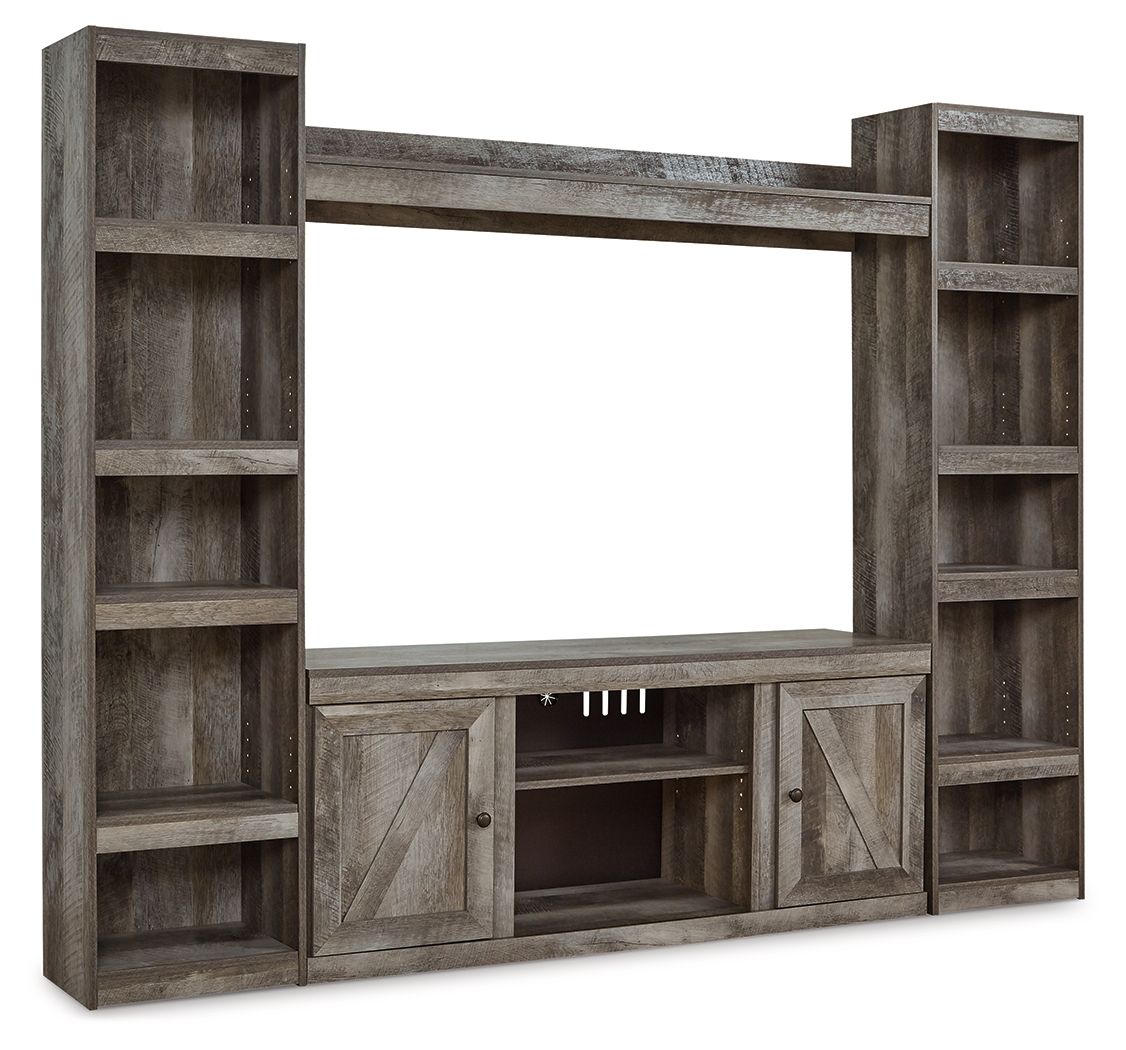 4 Pc · Entertainment Center With LG TV Stand W/Fireplace Option