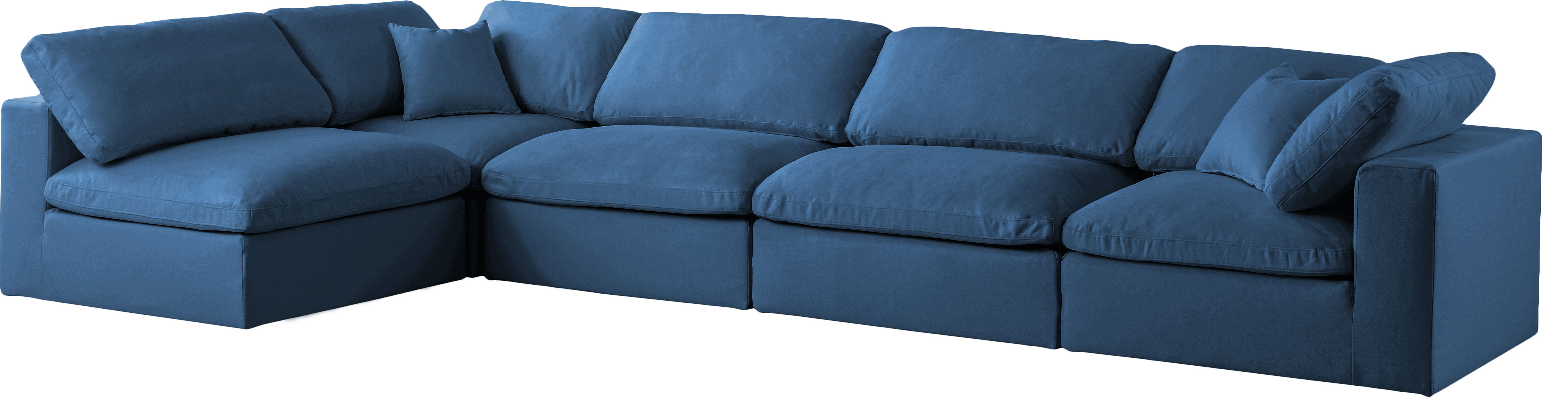 Plush - 5 Piece Modular Sectional - Navy