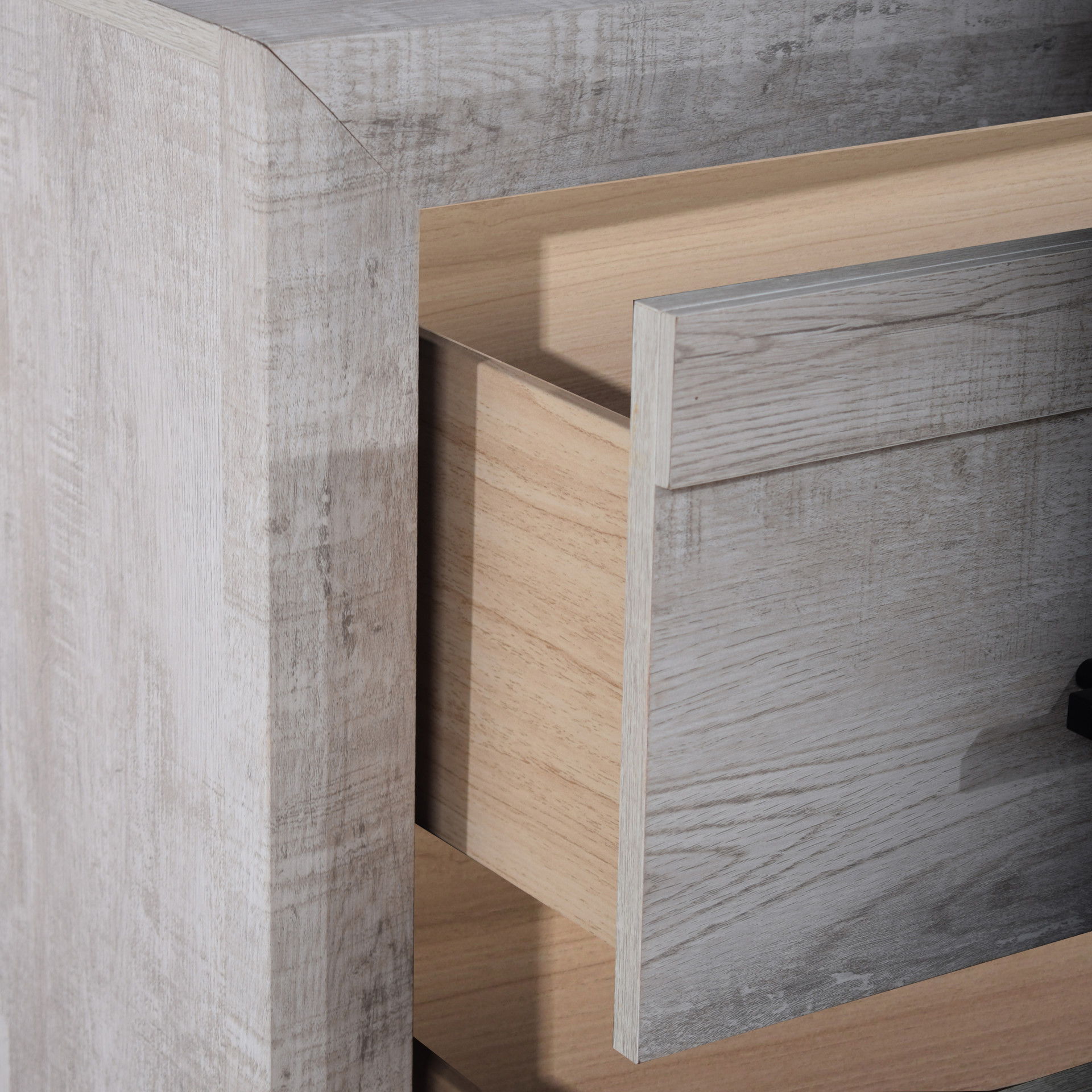 Biscayne - Nightstand - Driftwood, light gray