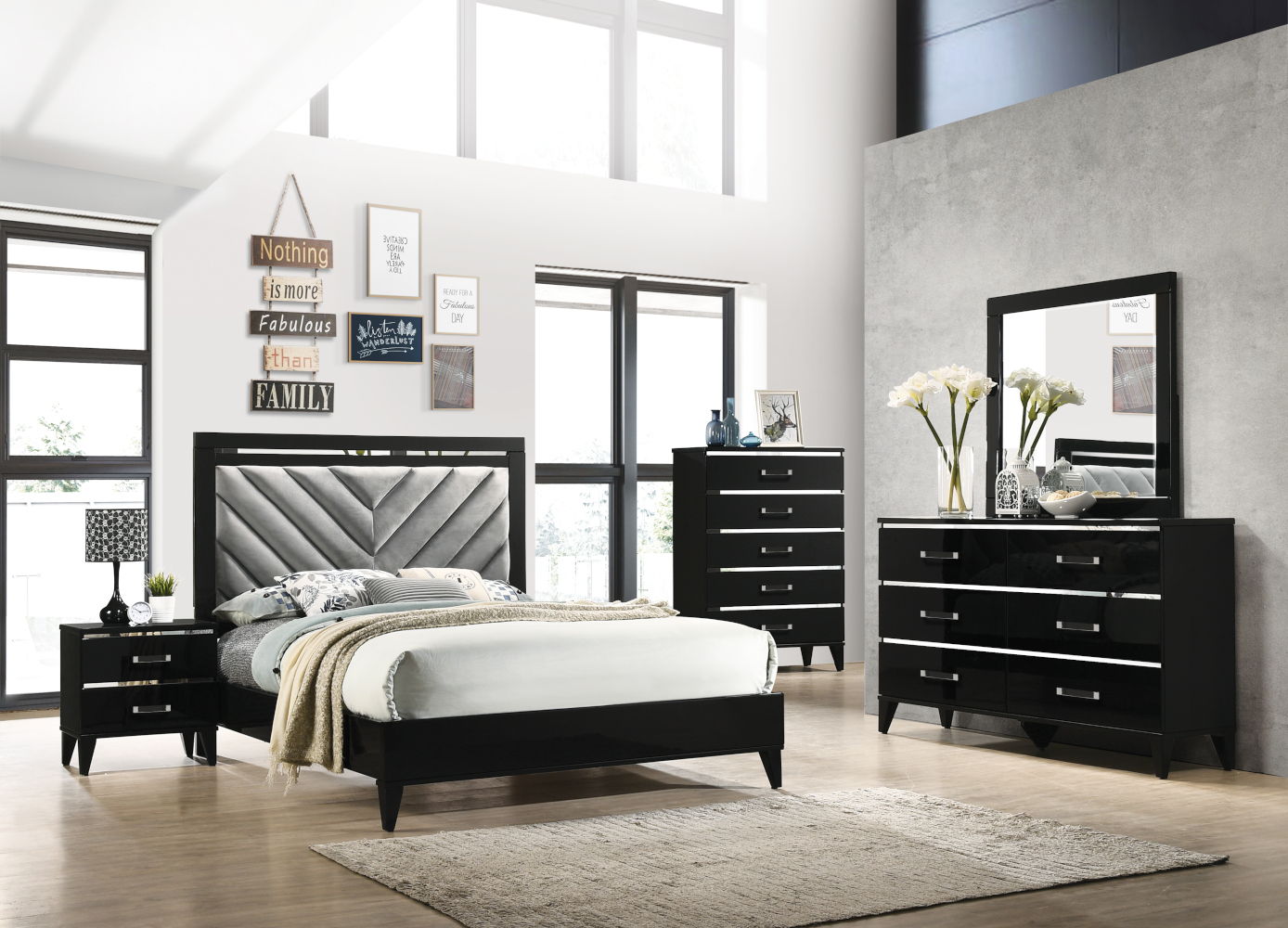 Chelsie - Mirror - Black, black, view 7