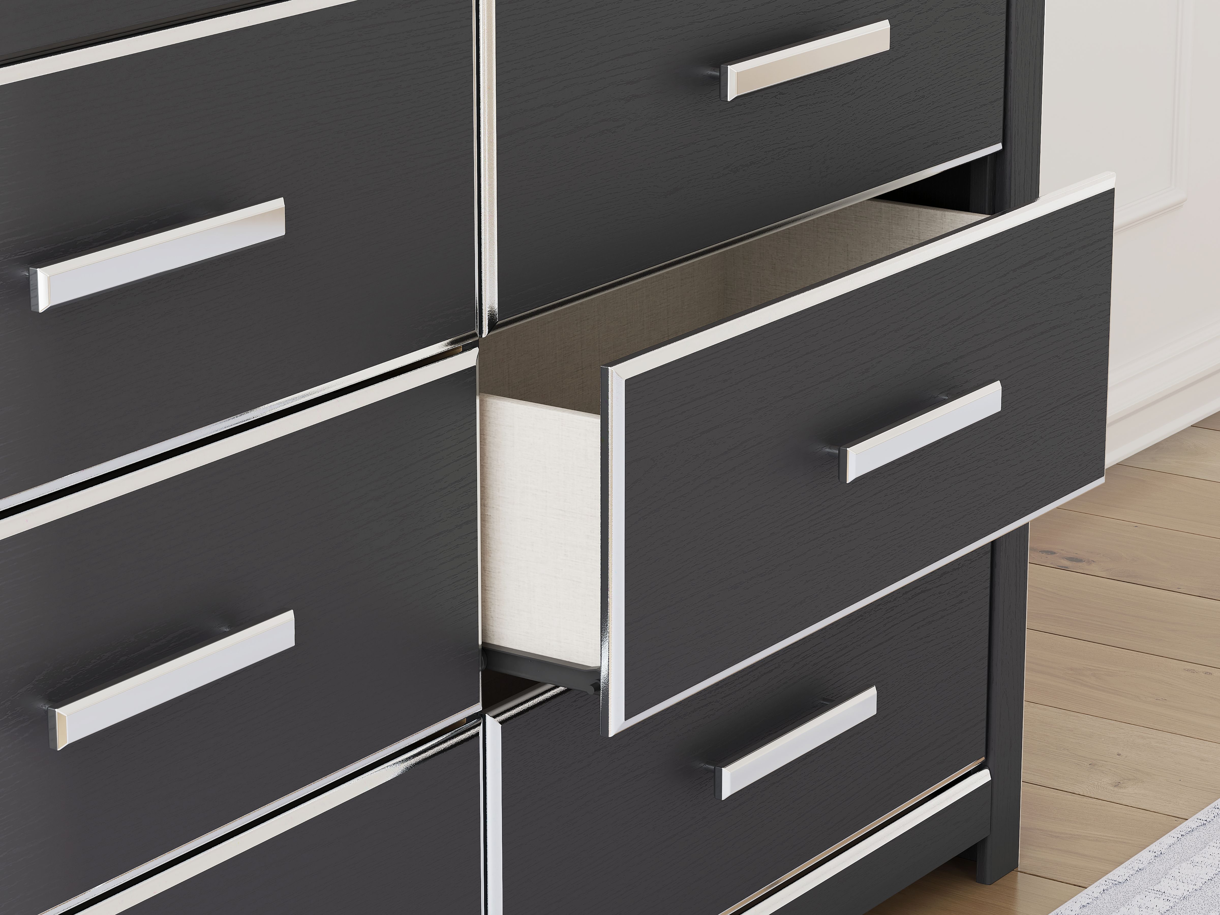 Ashley Furniture Zuraleus - Six Drawer Dresser - Black - Image 4