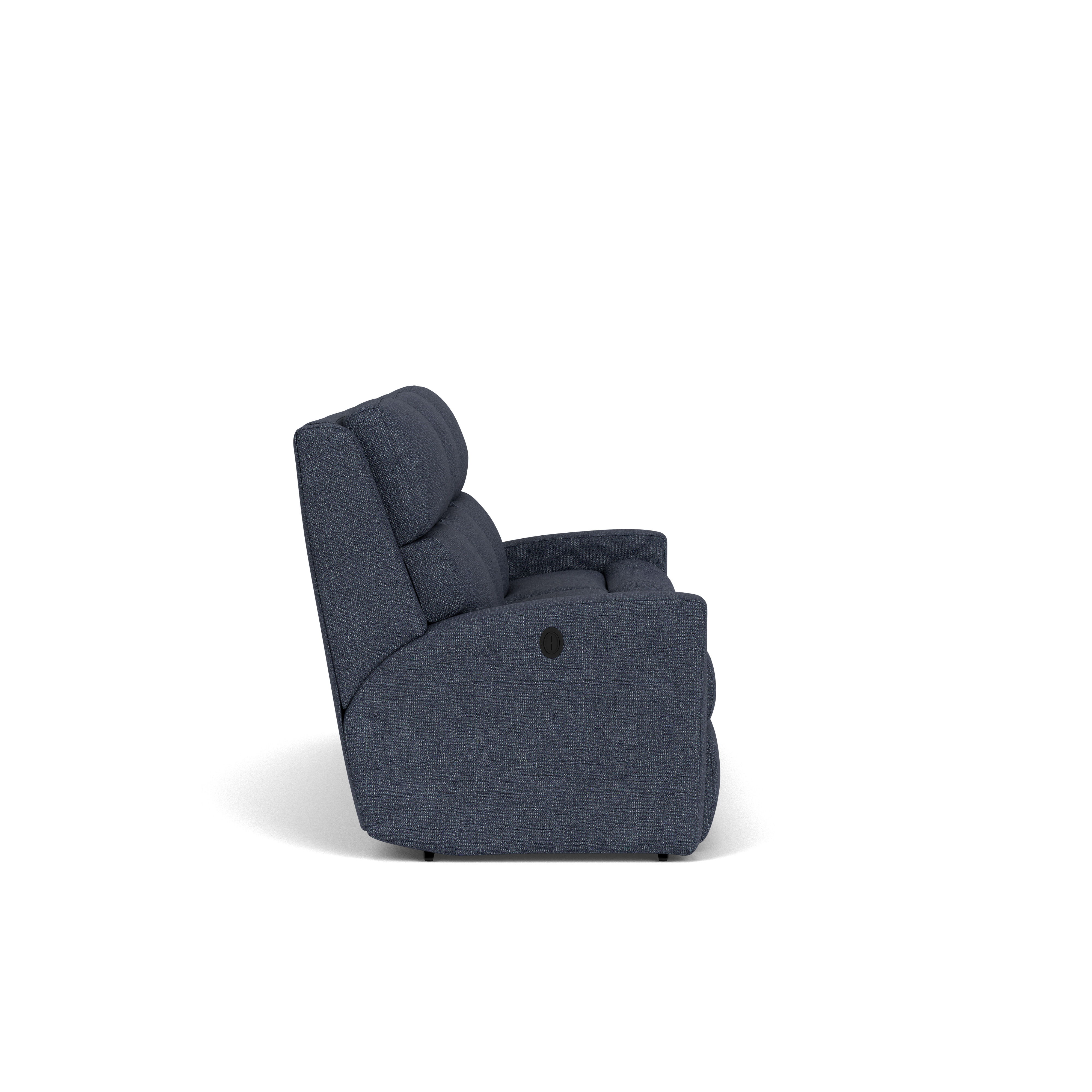 Catalina - Transitional Fabric Reclining Sofa, blue, view 5