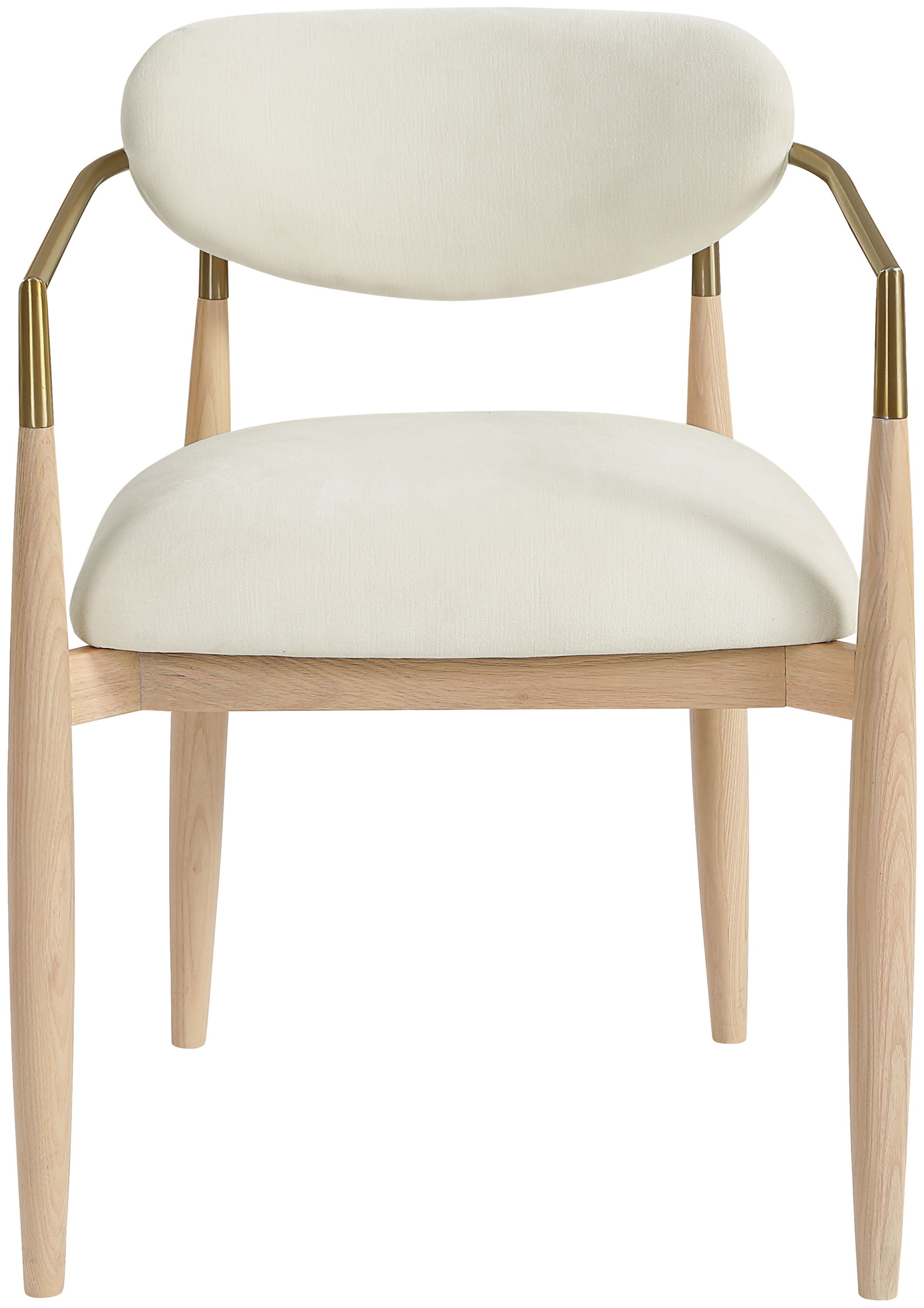 Riccio - Performance Fabric Dining Arm Chair (Set of 2) - Cream