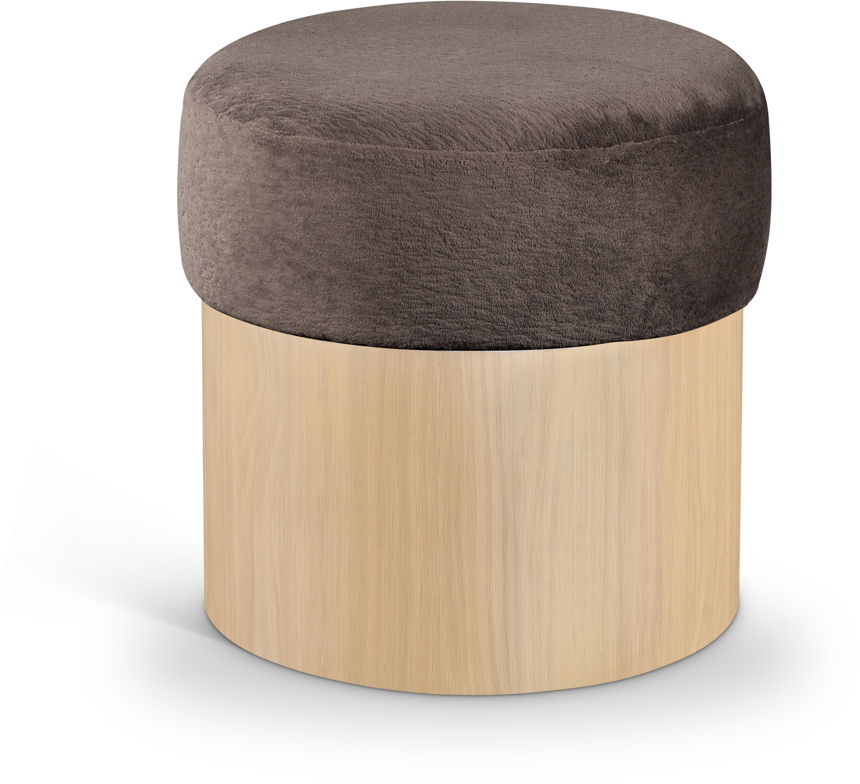 Nimes - Ottoman / Stool With Natural Base - Brown