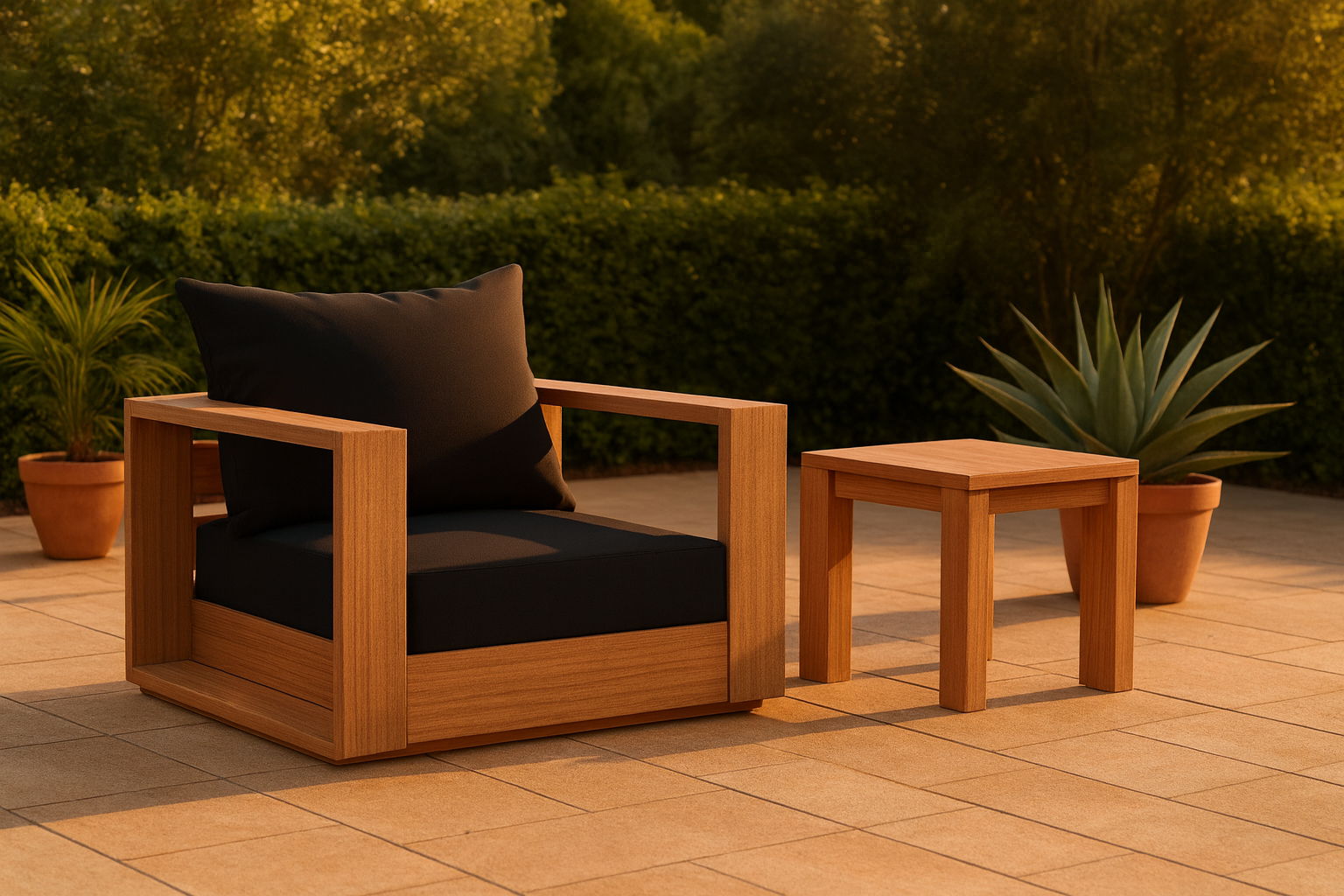 Tulum - Water Resistant Outdoor Chair - Black