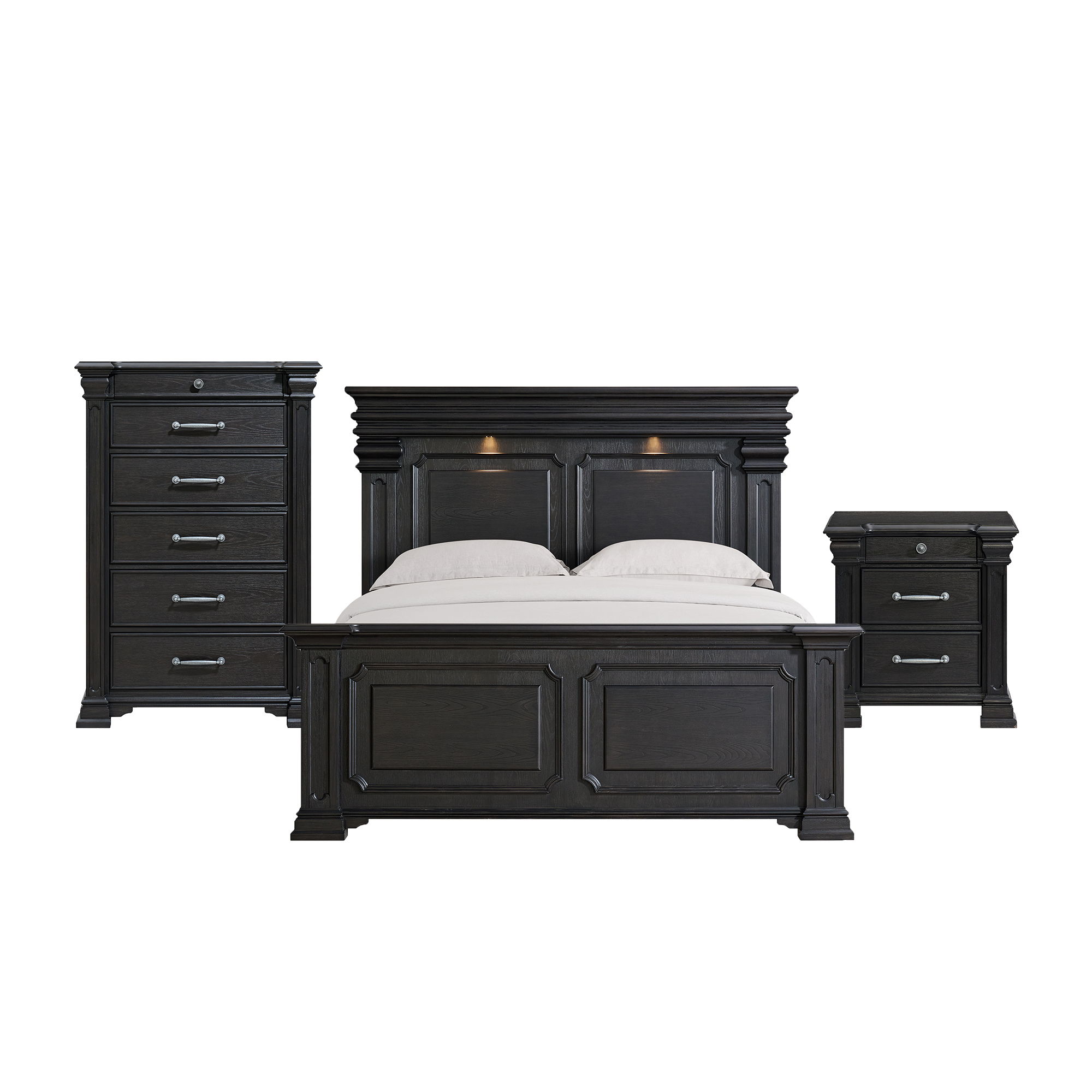 King · 3 Pc · Bedroom Set