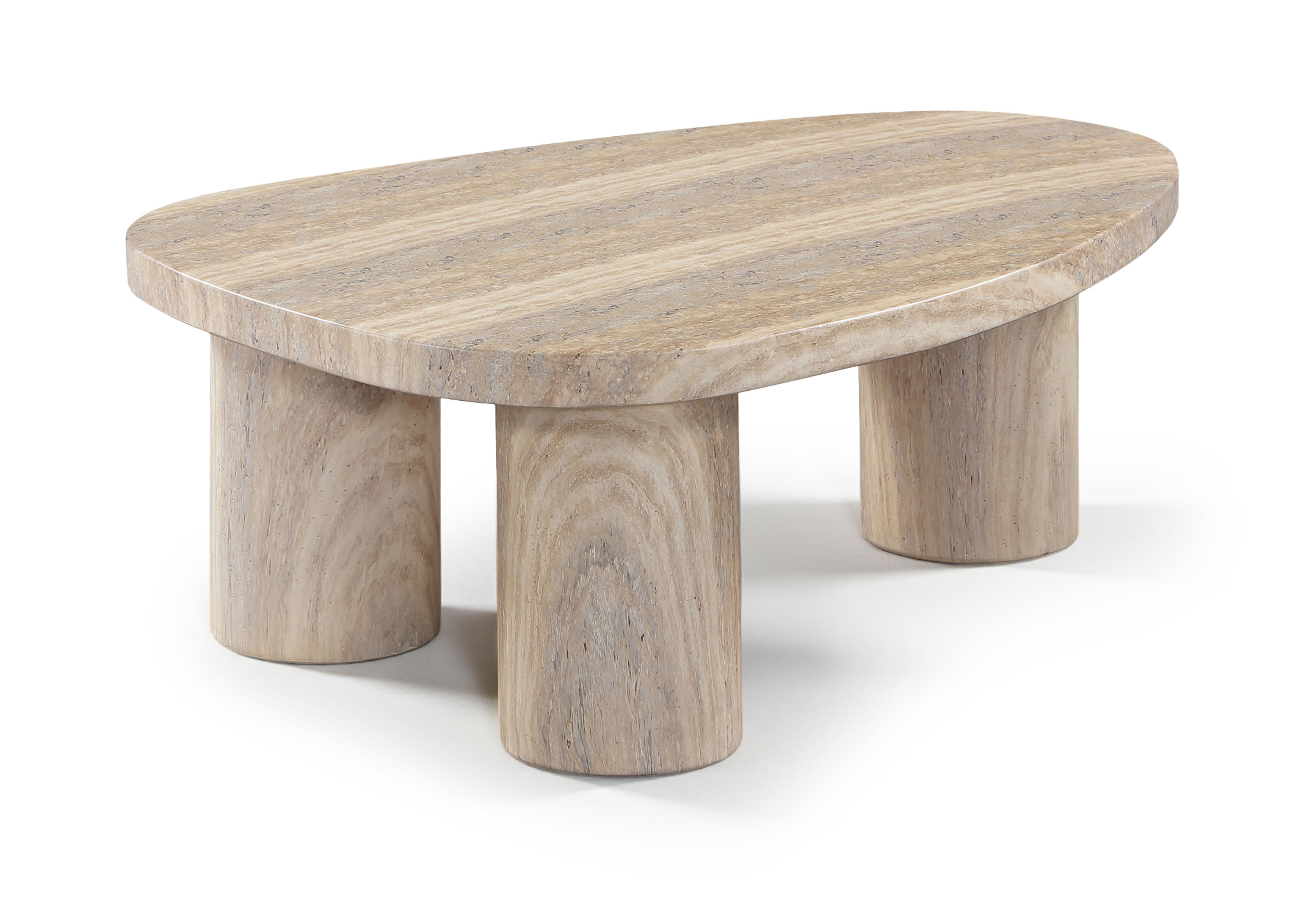 Teramo - Concrete Indoor/Outdoor Coffee Table - Travertine