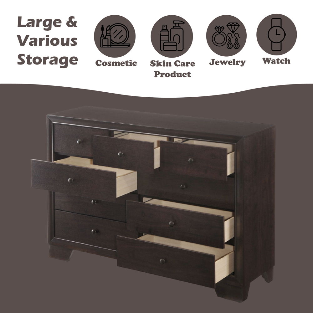 Madison - Dresser - Espresso, dark brown, view 8