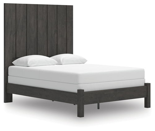 Fraluna - Queen Panel Bed - Charcoal, dark gray