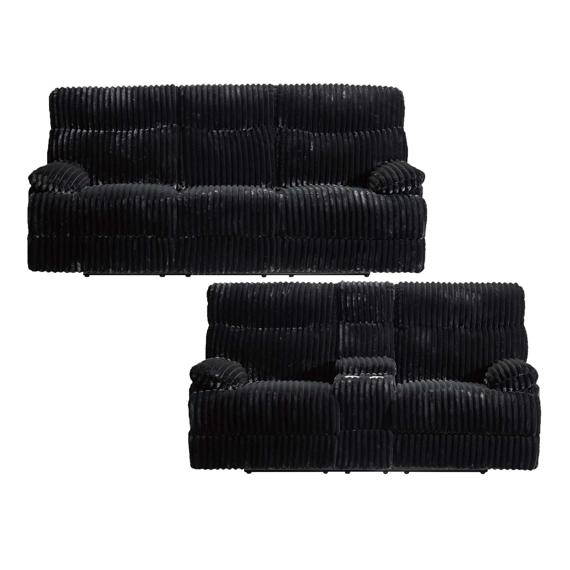 Admiral - Sofa & Loveseat - Black