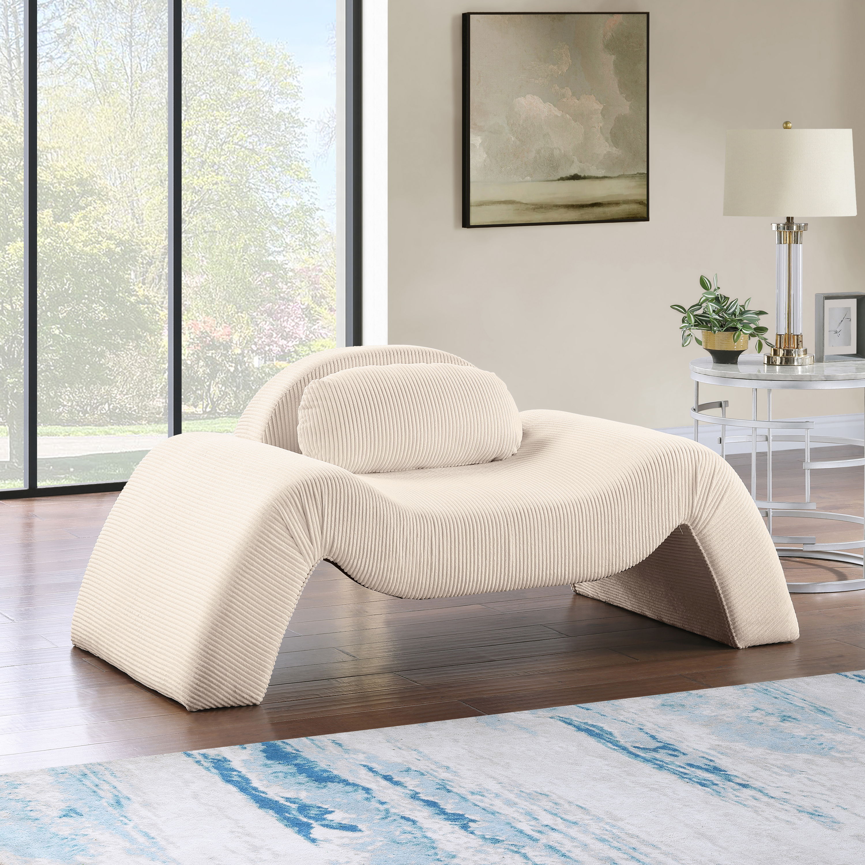 Austin - Corduroy Accent Chair - Beige