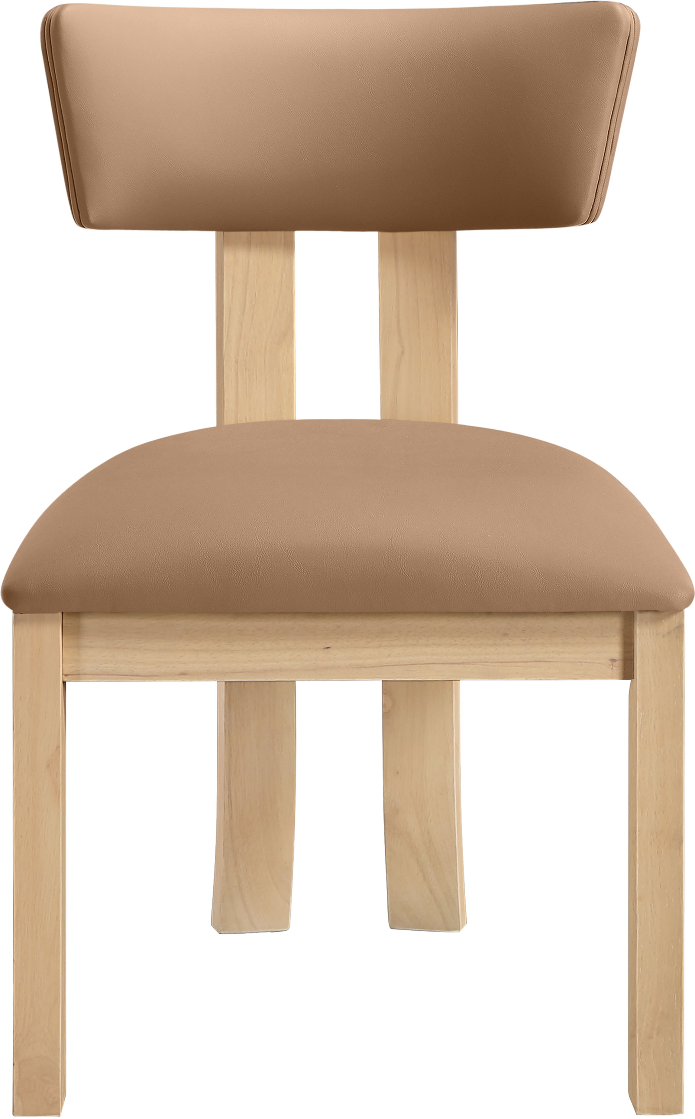 Lavrin - Vegan Leather Dining Side Chair (Set of 2) - Cognac