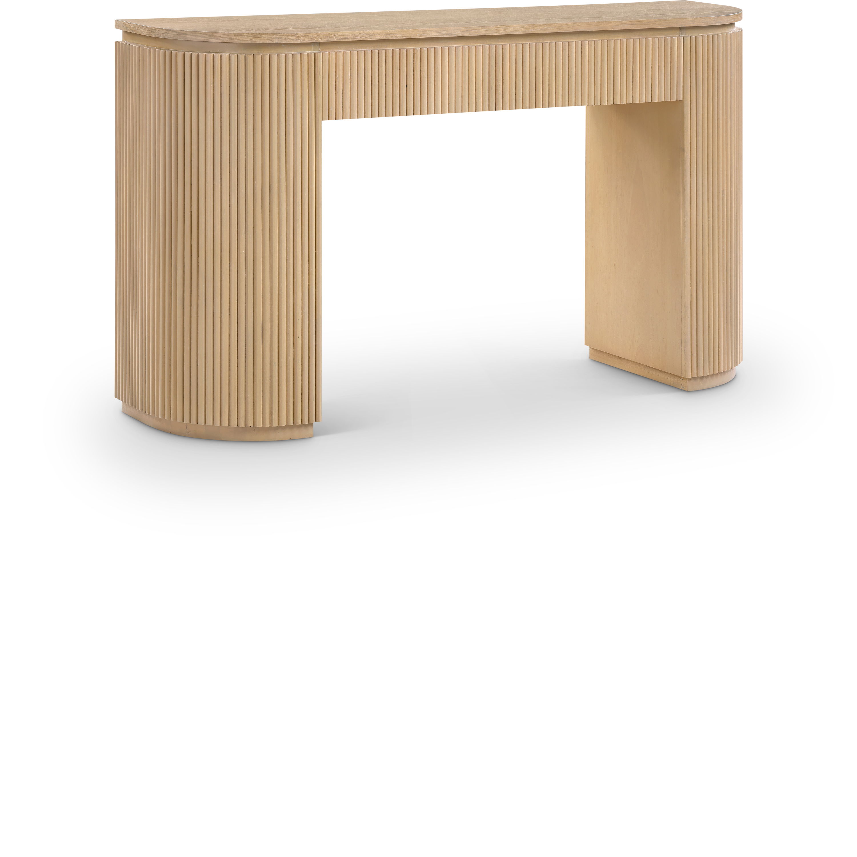 Astrid - Solid Wood And Oak Veneer Console Table - Natural