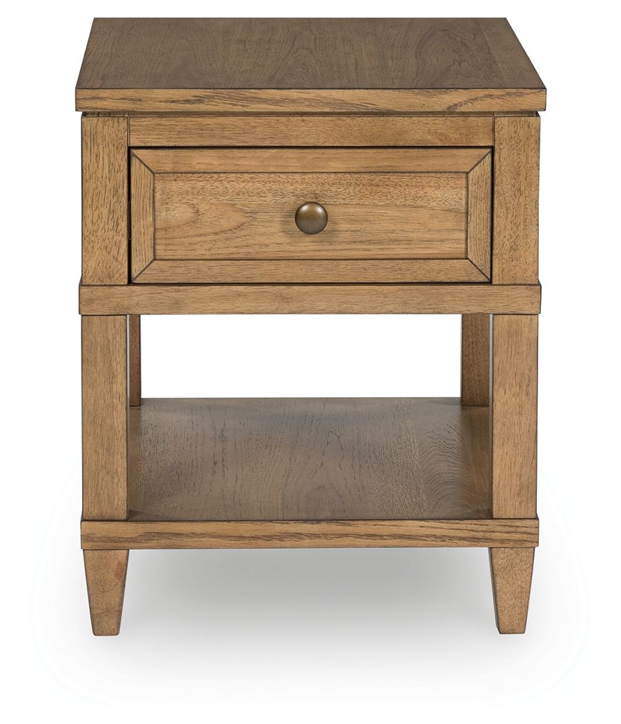 Ashley Furniture Sharlance - Rectangular End Table - Light Brown - Image 4
