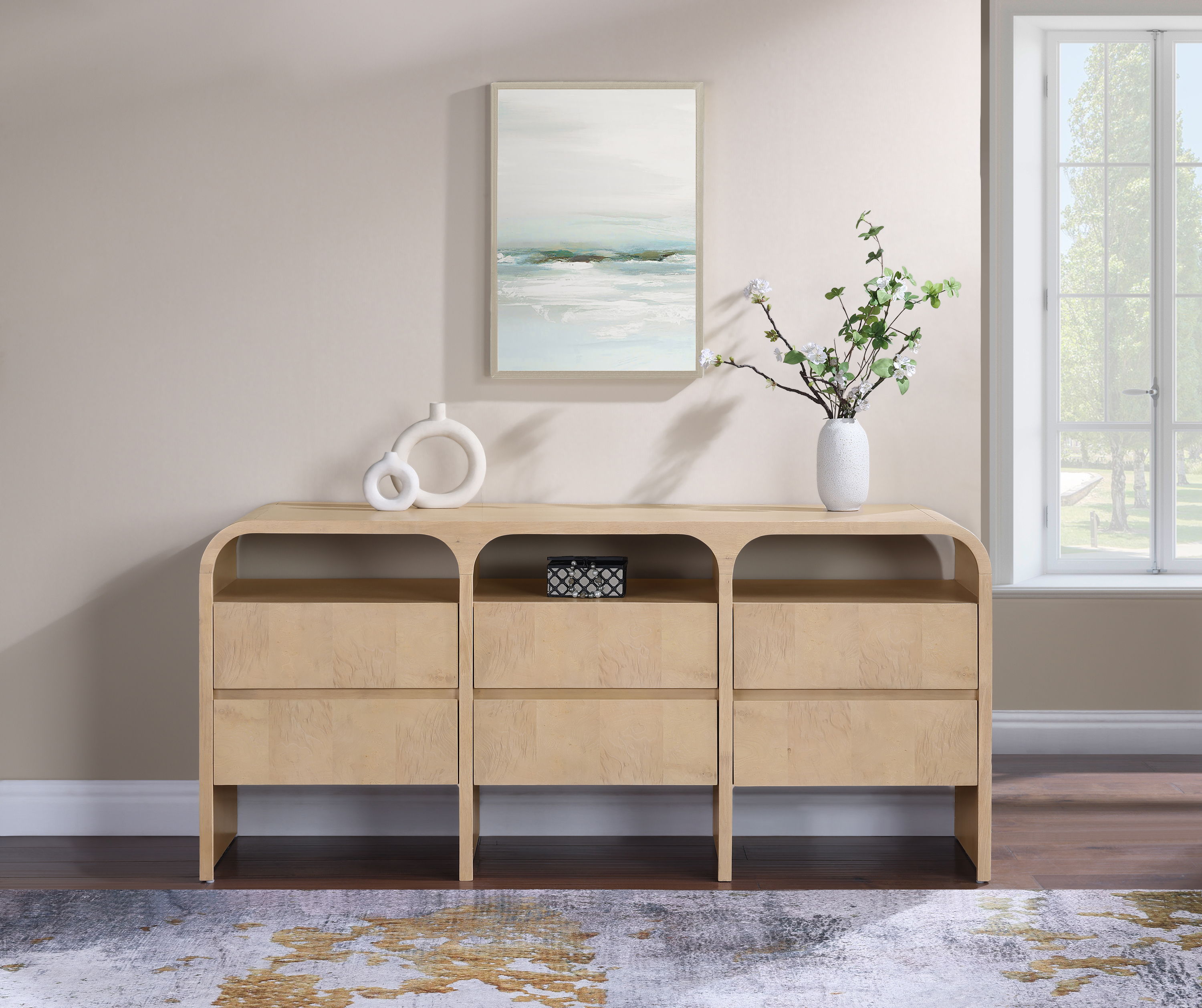 Giada - Solid Wood And Veneer Dresser - Natural