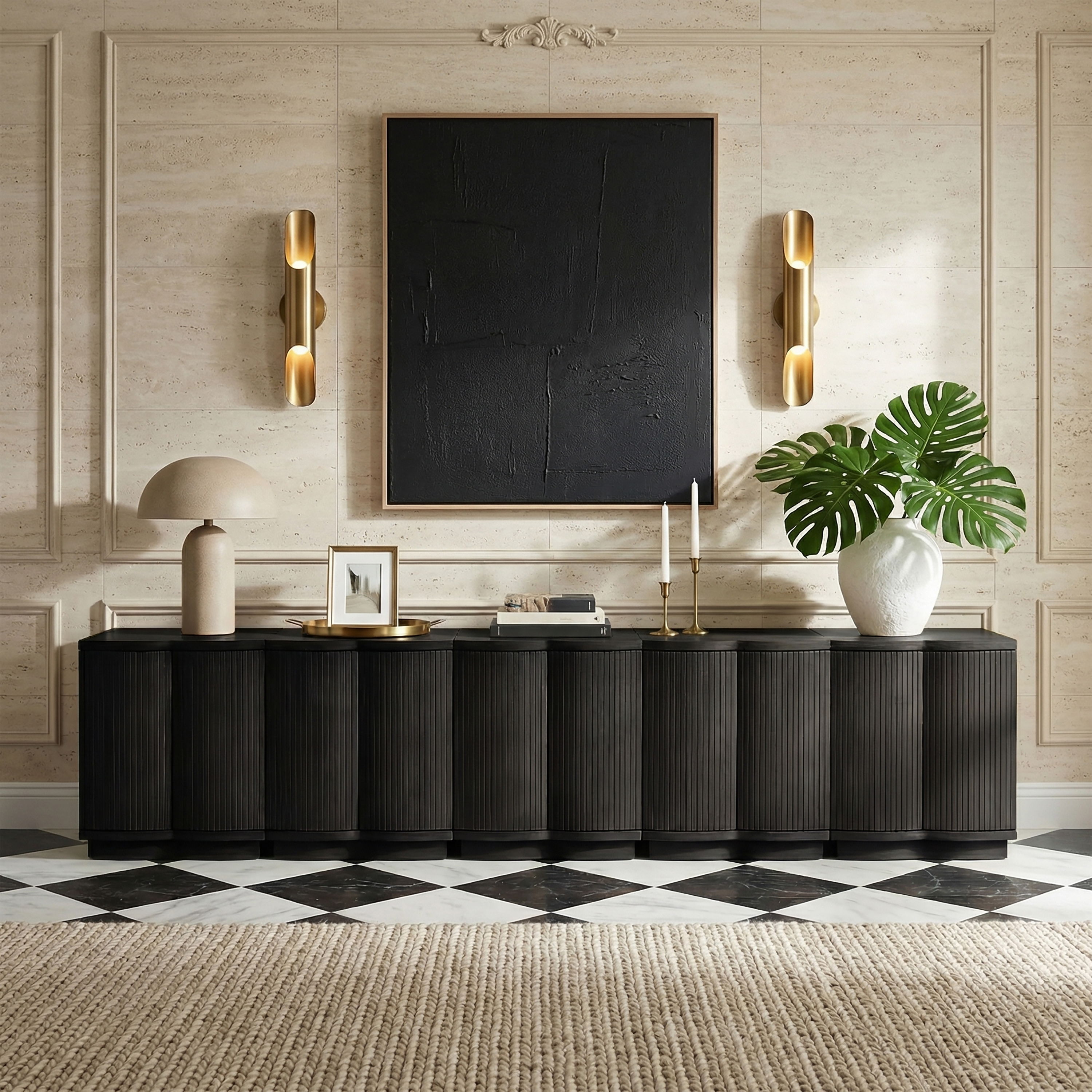 Aveline - 5 Piece Sideboard / Buffet - Black