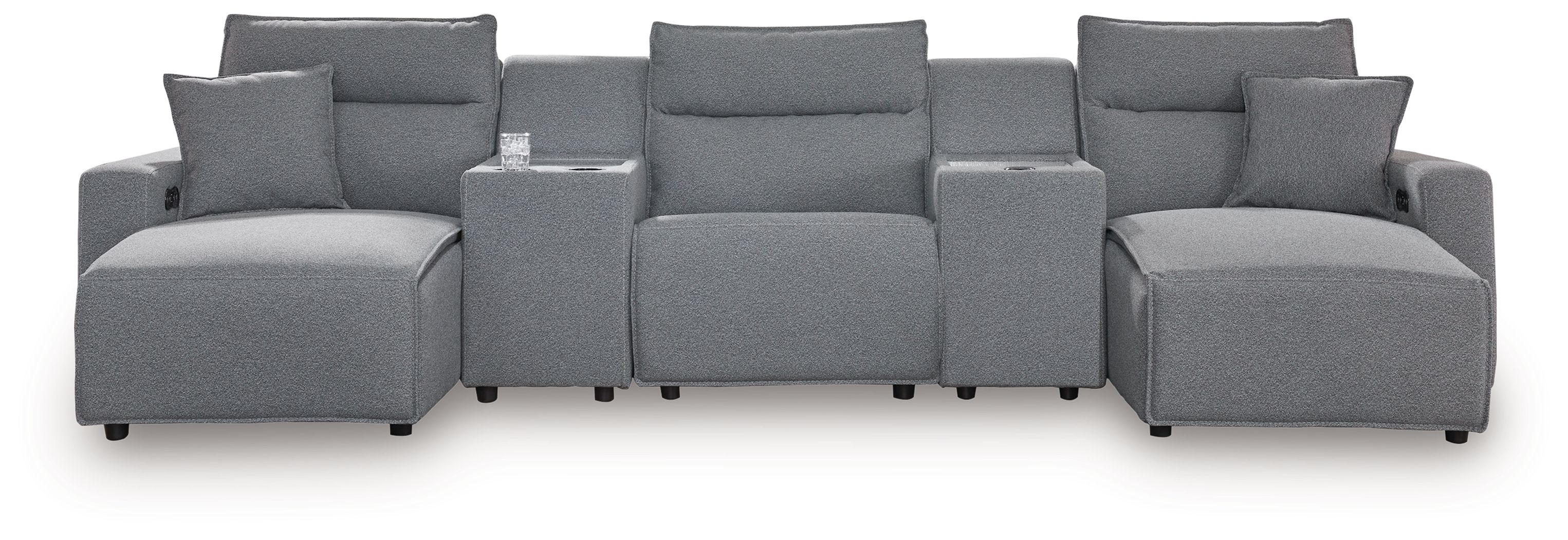 5 Pc · Power Reclining Sectional With Double Chaise And 2 Consoles