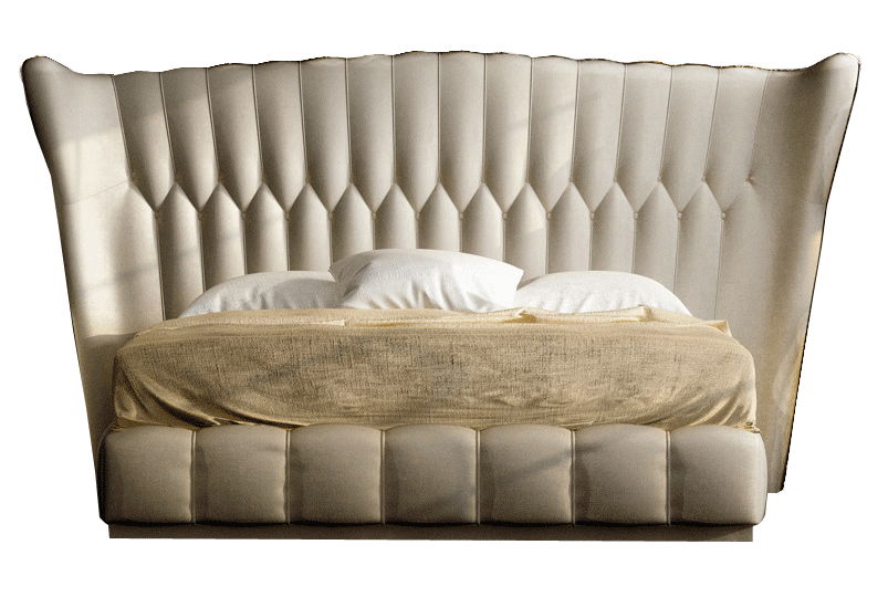 Velvet - Queen Size Bed - Beige