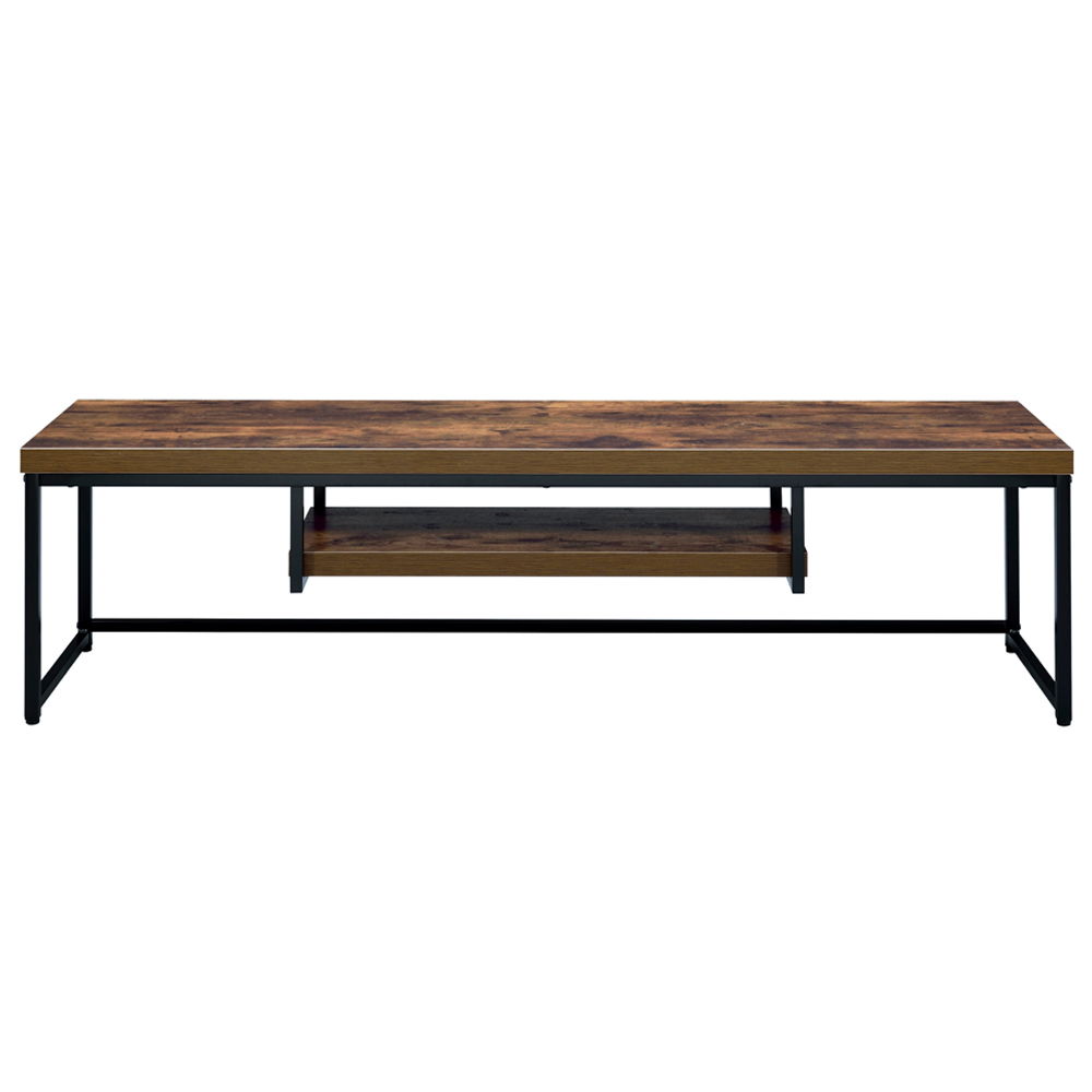 Bob - 16" TV Stand - Weathered Oak & Black Metal, light brown, view 6