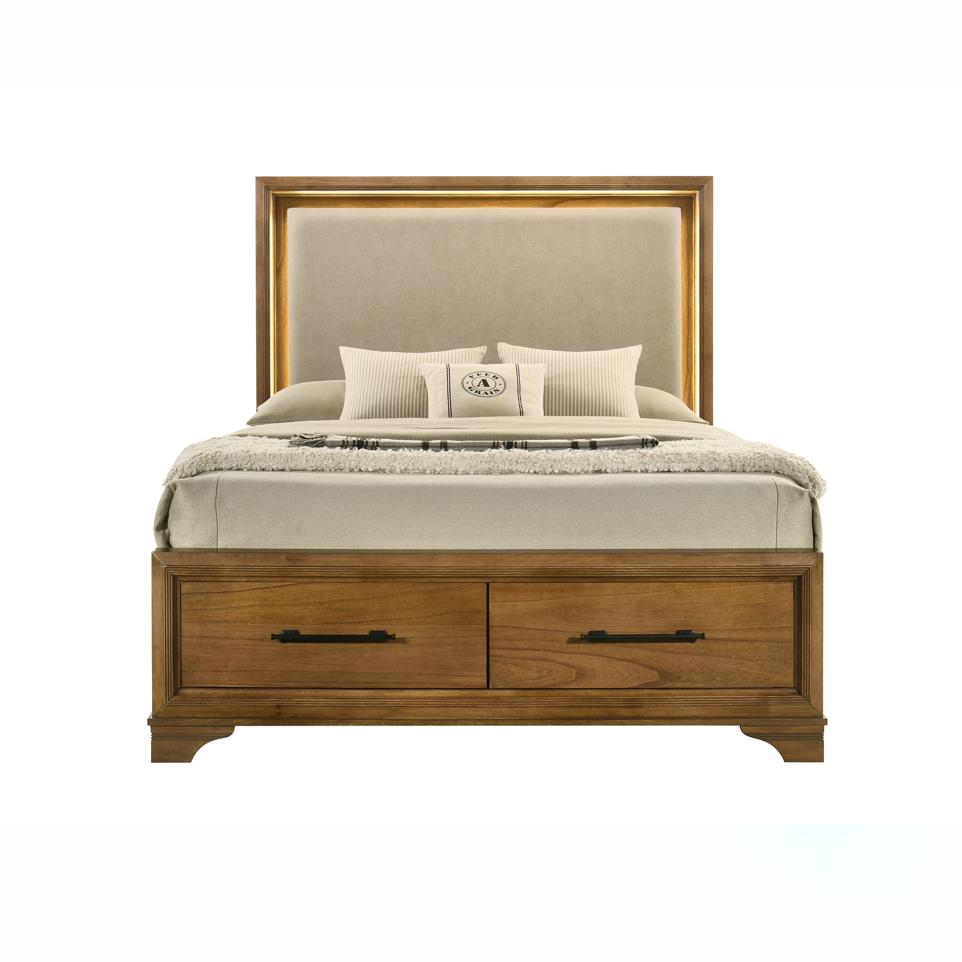 Talcott - 5/0 Queen Bed - Light Brown