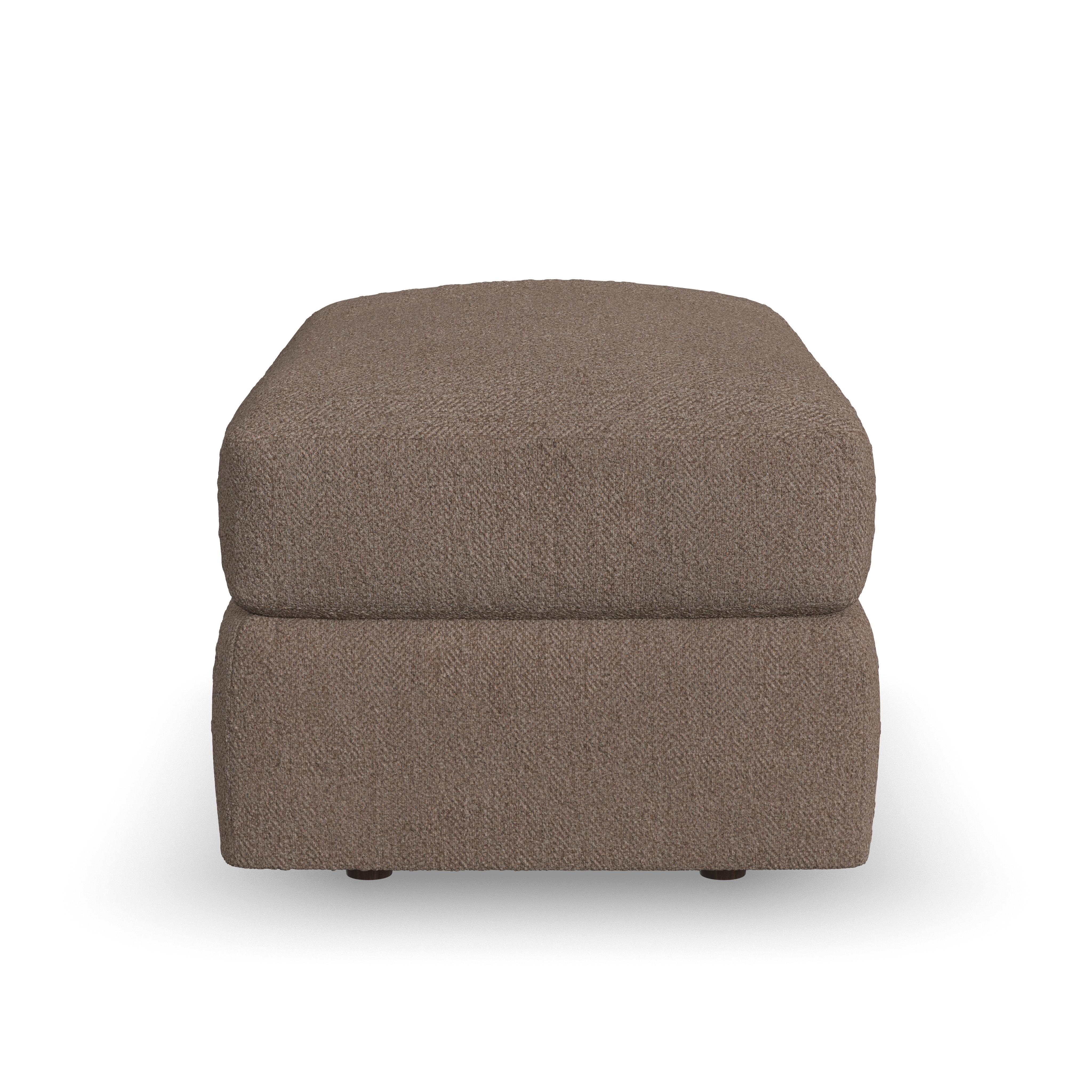 Chevy - Fabric Ottoman Pouf - Brown, light brown, view 3