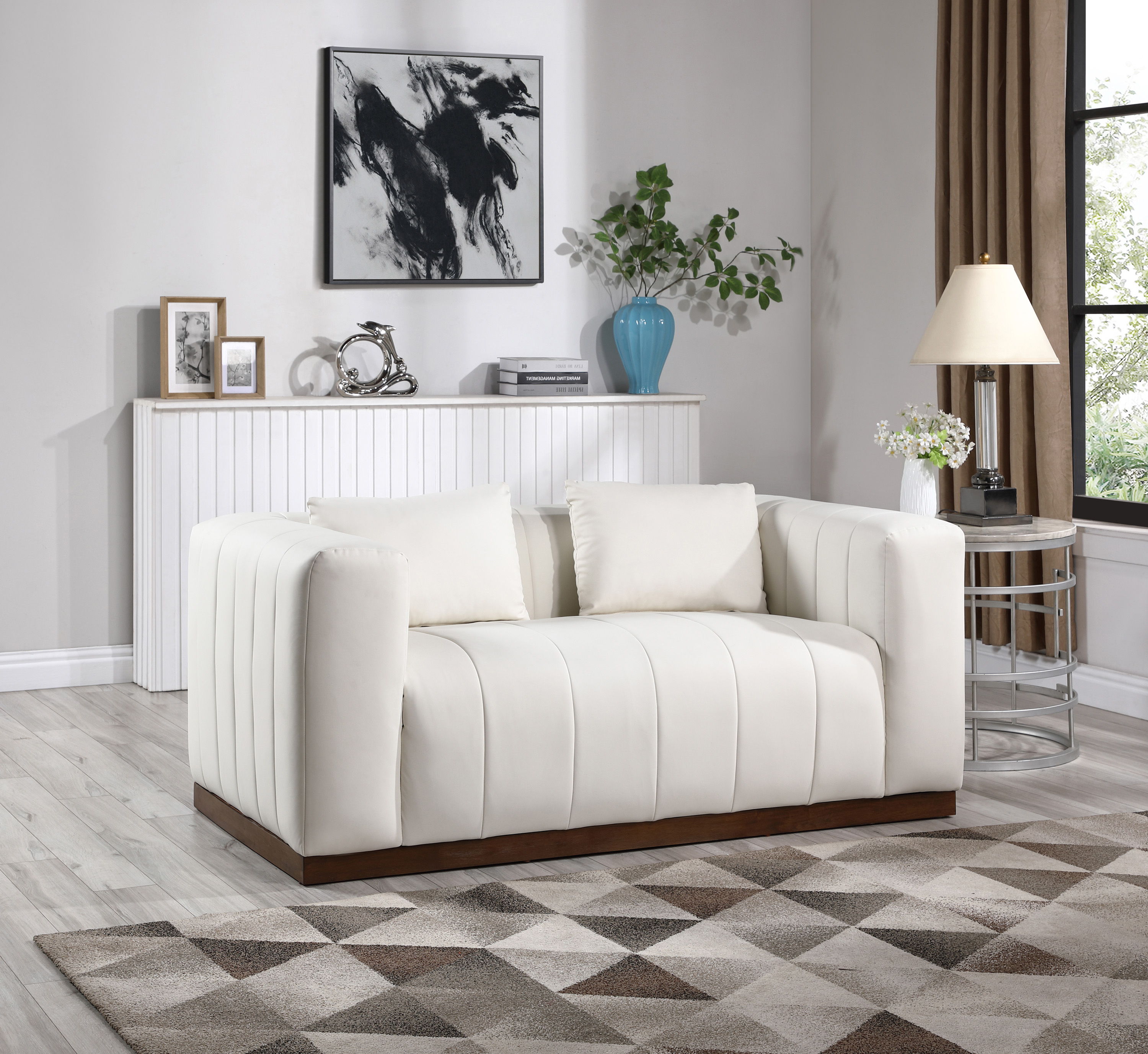 Mallina - Loveseat - Cream