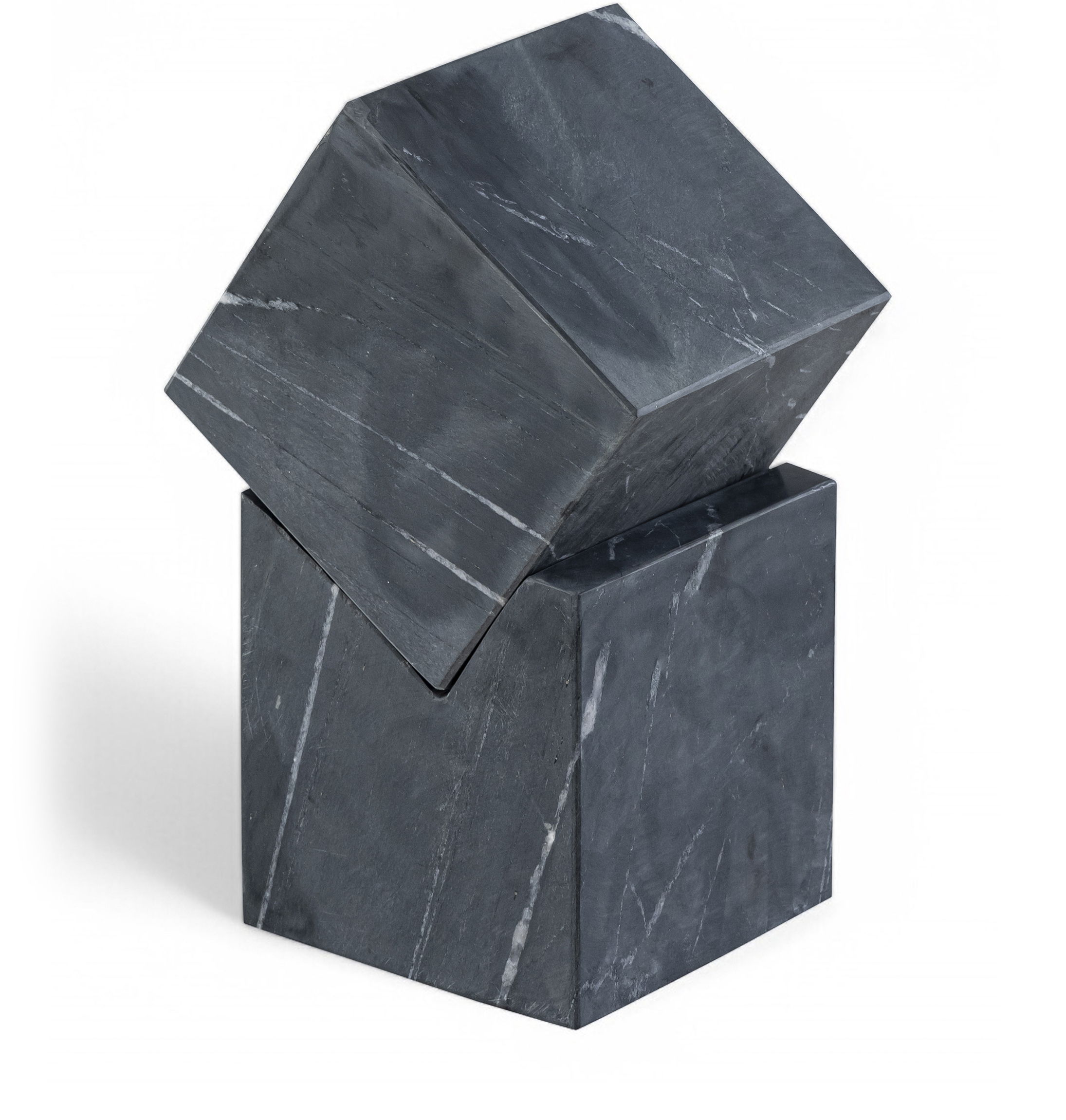 Quad - Marble Decorative Cube - Black