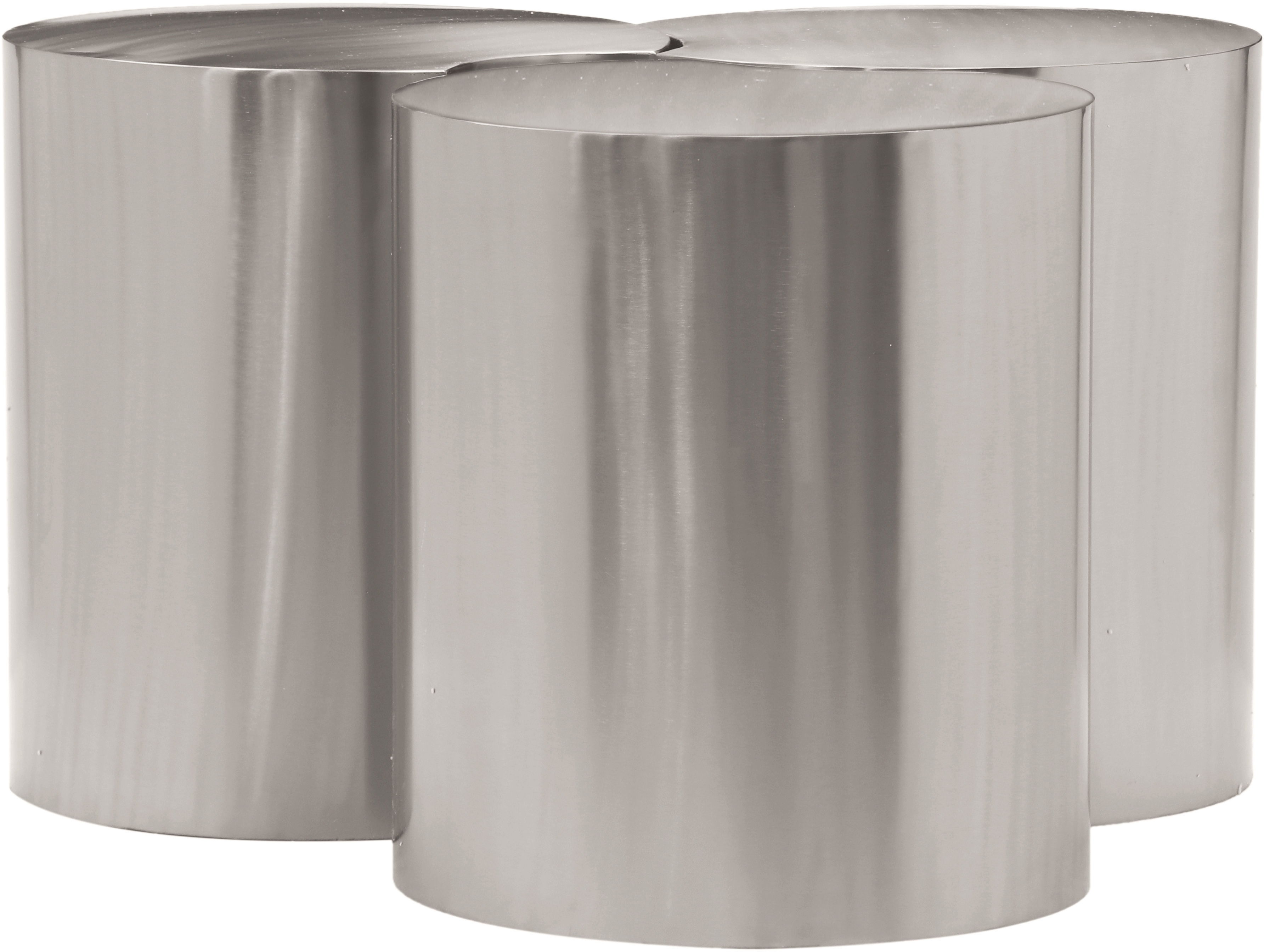 Dimple - 18" 3 Piece Modular Coffee Table - Silver