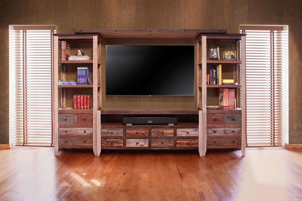International Furniture Direct Antique Multicolor - Wall Unit - Light Brown