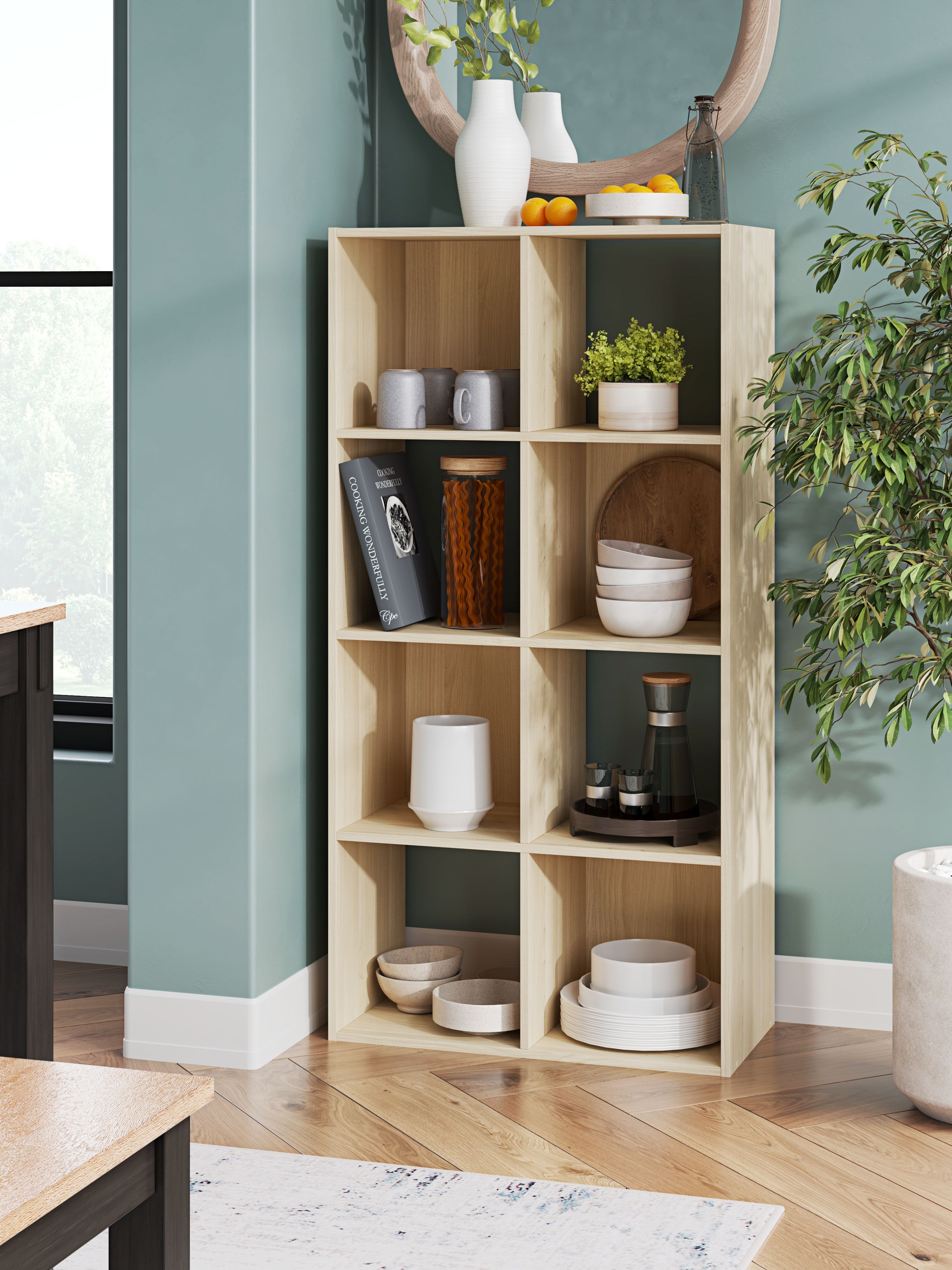Ashley Furniture Piperton - Eight Cube Organizer - Tan - Image 2