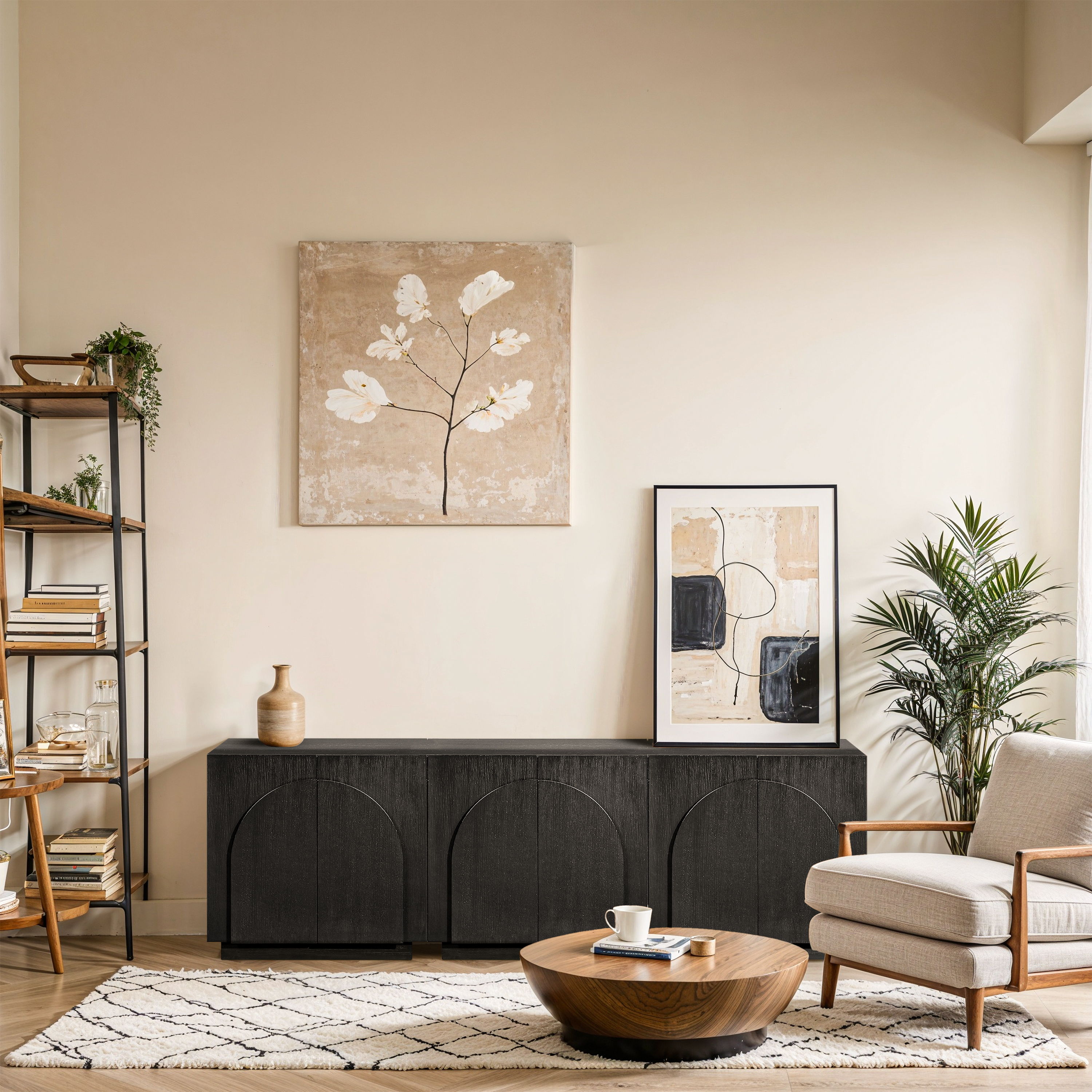 Navona - 3 Piece Sideboard / Buffet - Black