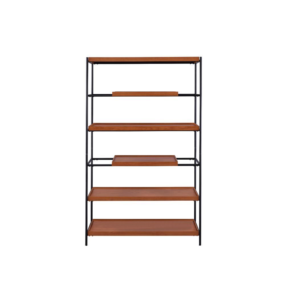 Oaken - Bookshelf - Honey Oak & Black, orange, view 2