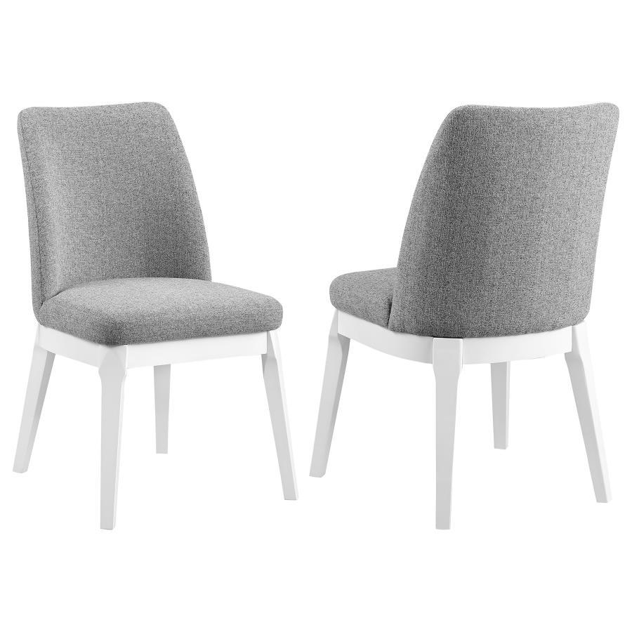 Carissa - Upholstered Dining Side Chair (Set of 2) - Light Gray Image