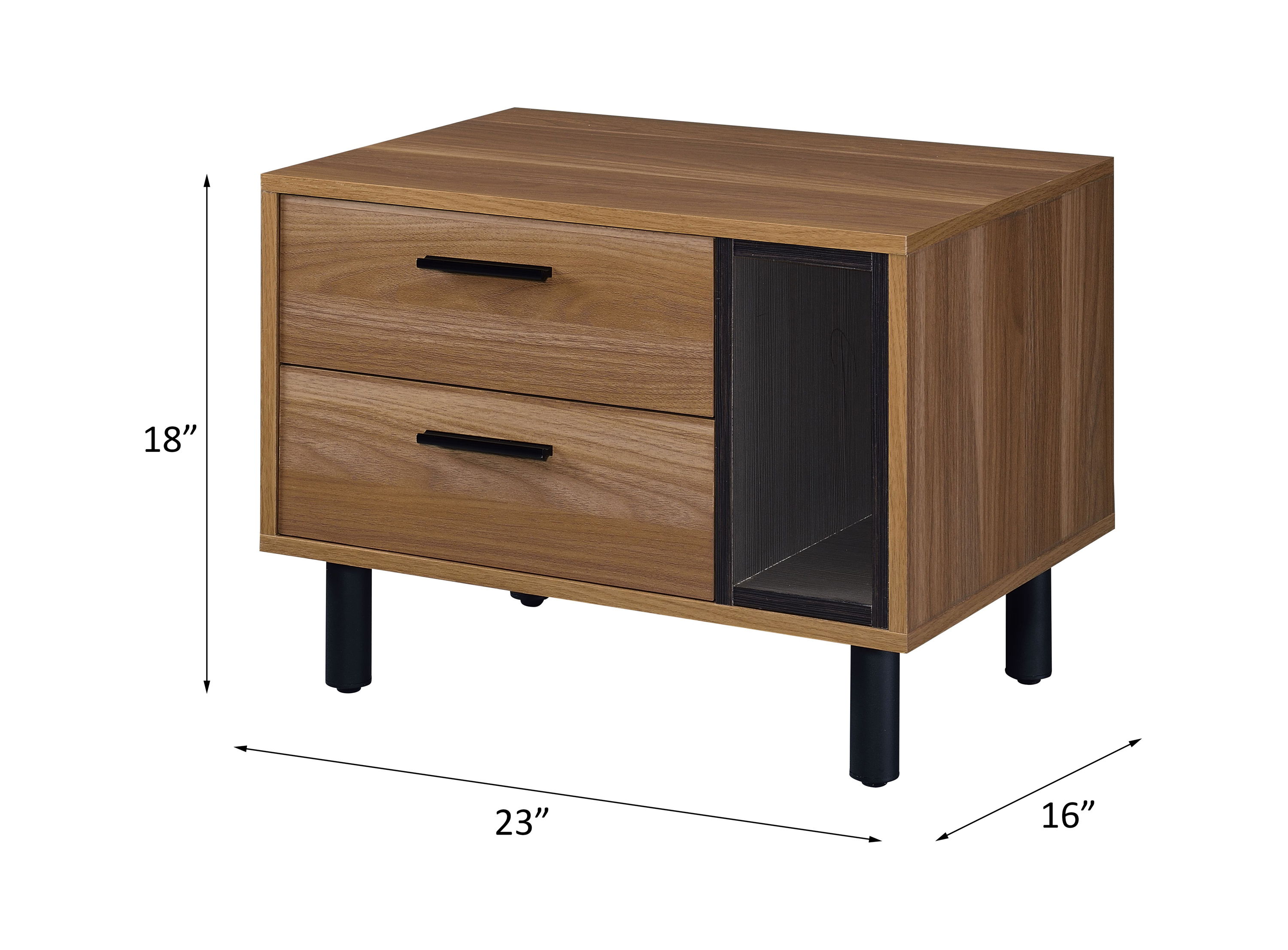 Trolgar - Accent Table - Brown Oak & Black, light brown, view 5