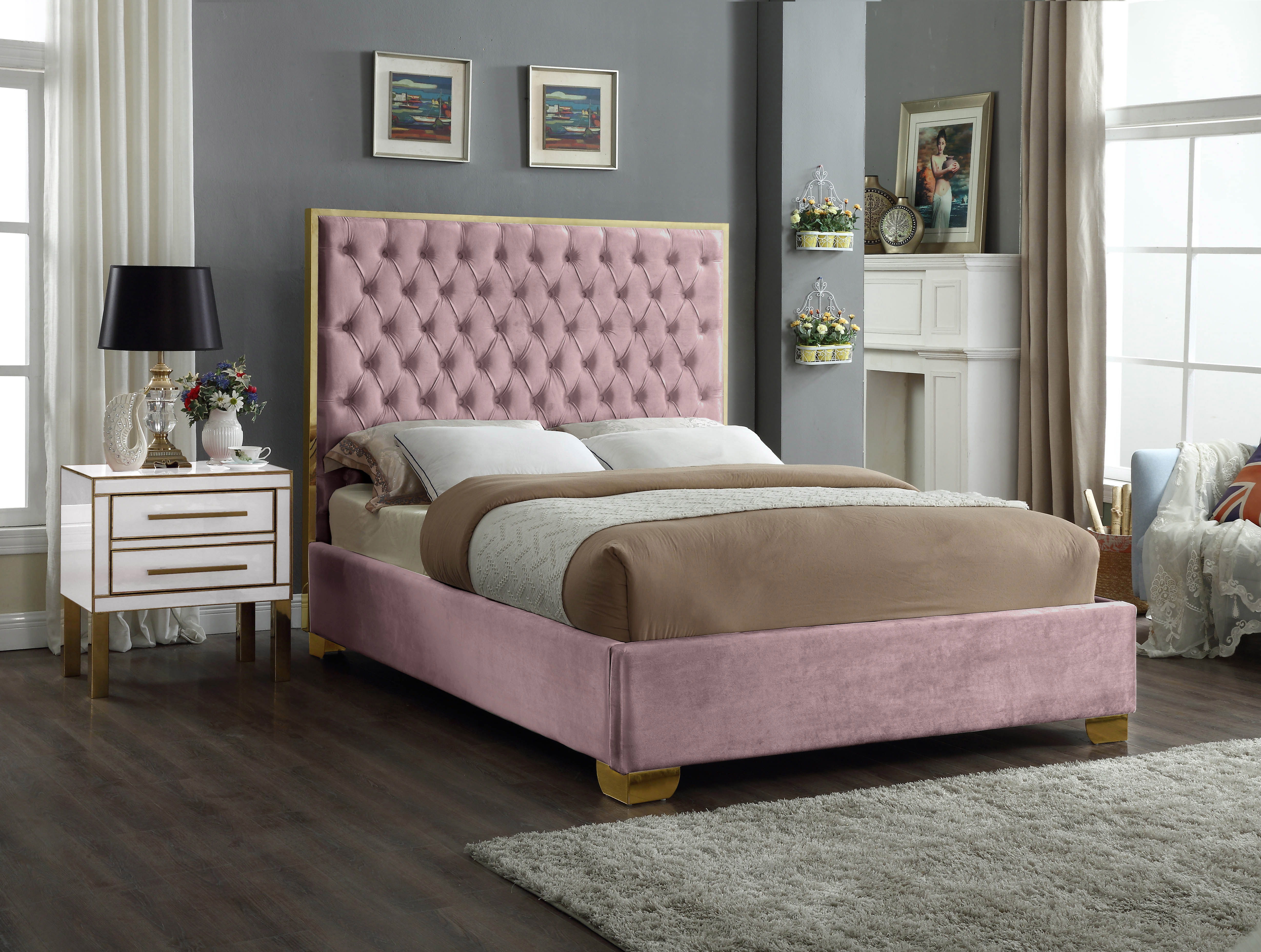Lana - King Bed - Pink