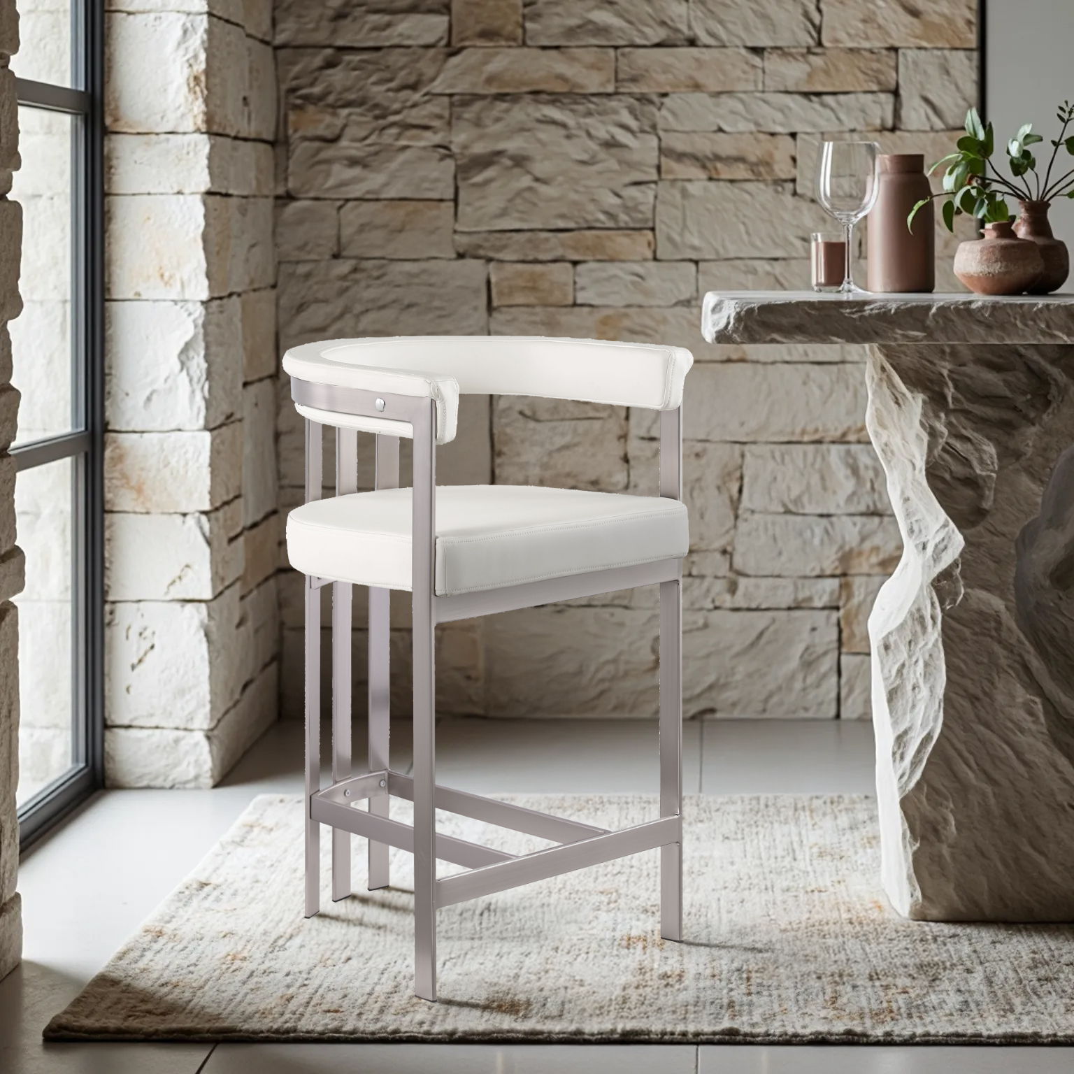 Marcello - Counter Stool (Set of 2) - Cream