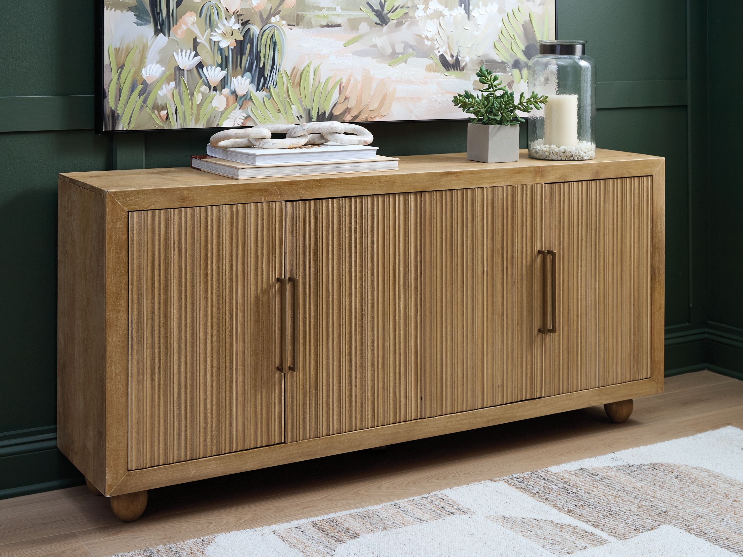 Ashley Furniture Niam - Accent Cabinet - Light Antique Beige - Image 2