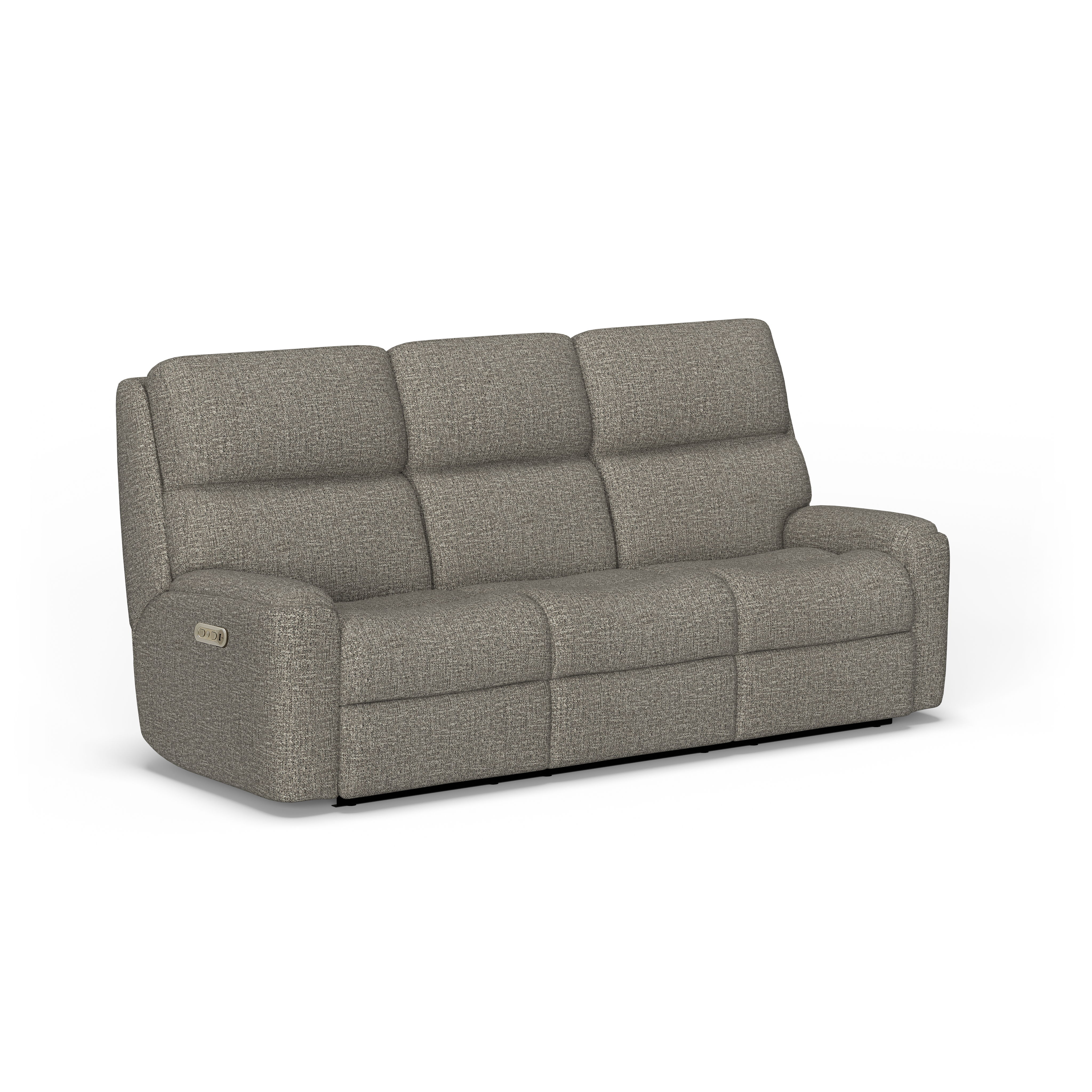 Rio - Transitional Fabric Power Reclining Sofa With Power Headrests, dark gray, view 2