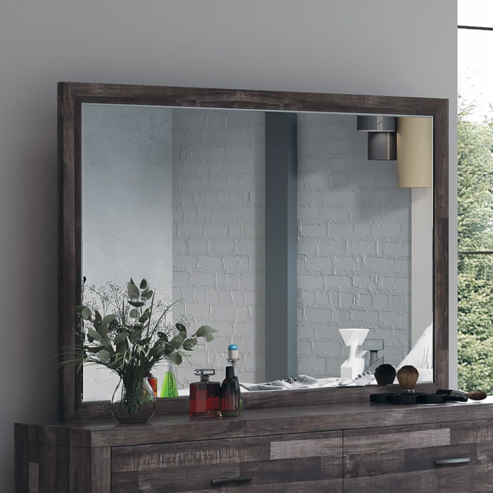 Juniper - Mirror - Dark Oak, dark brown
