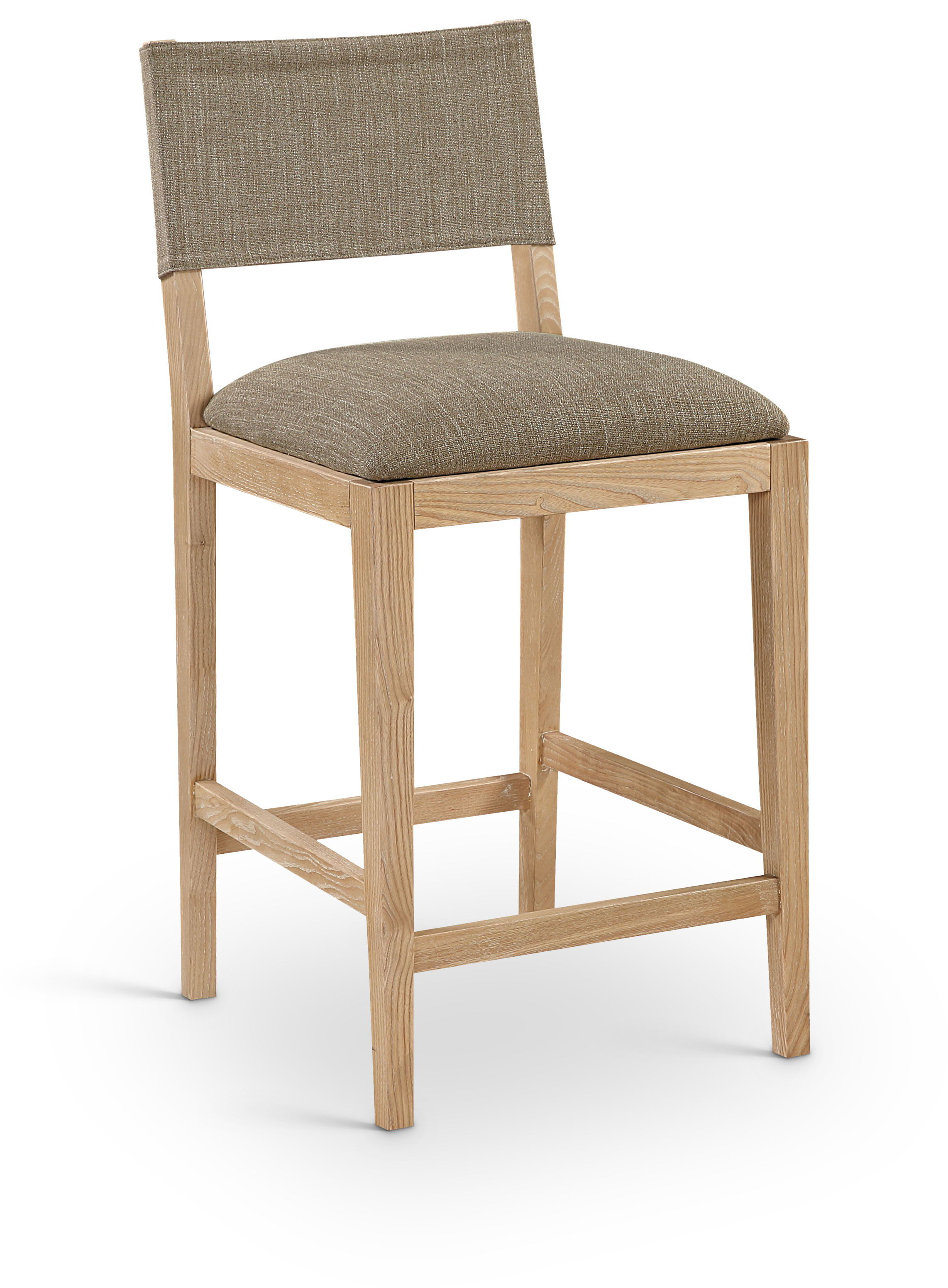 Avon - Linen Textured Performance Fabric Upholstered Counter Stool - Brown