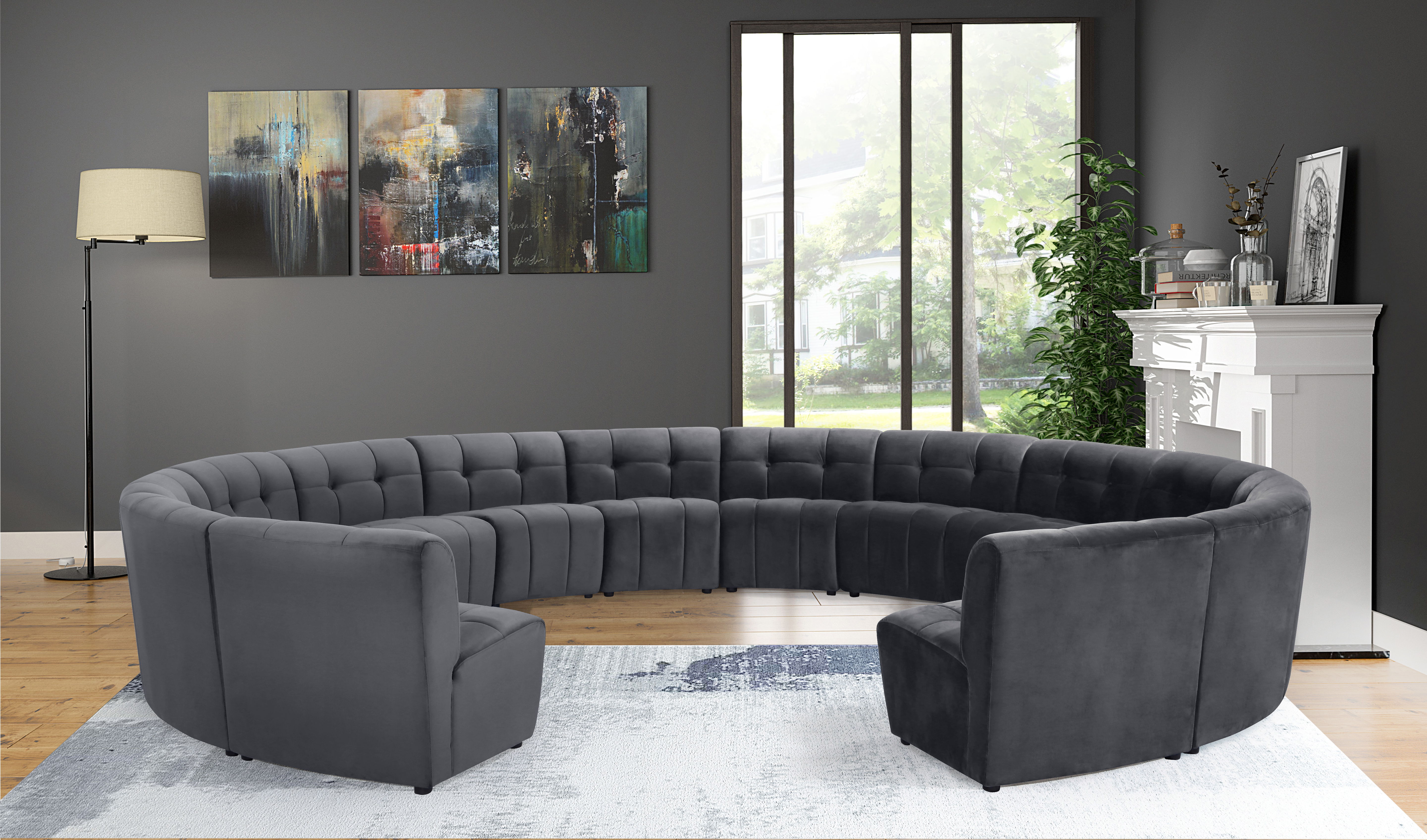 Limitless - 14 Piece Modular Sectional - Gray