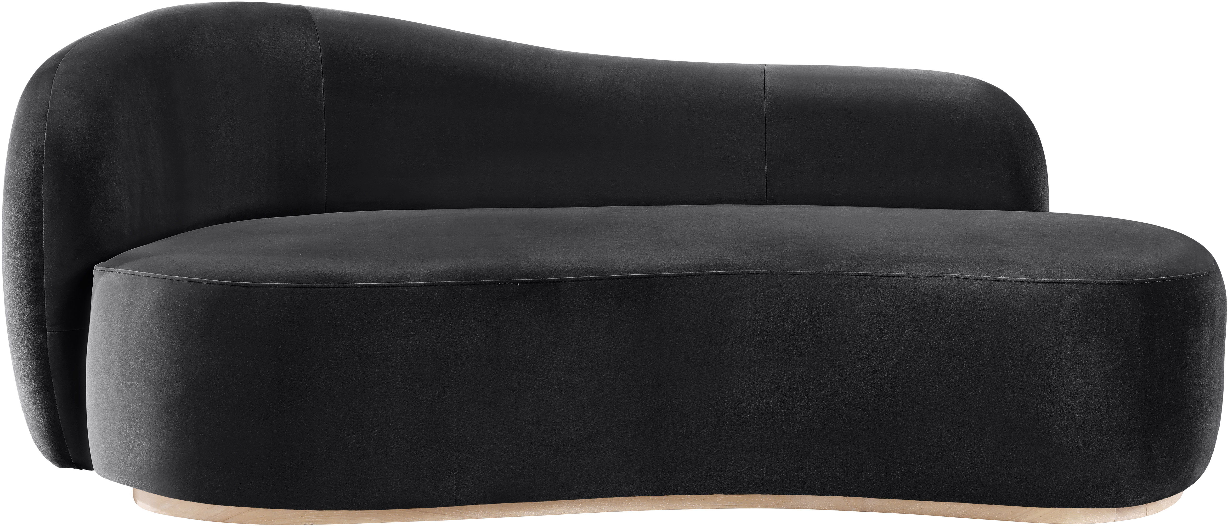 Gustavo - Velvet Upholstered Chaise - Black