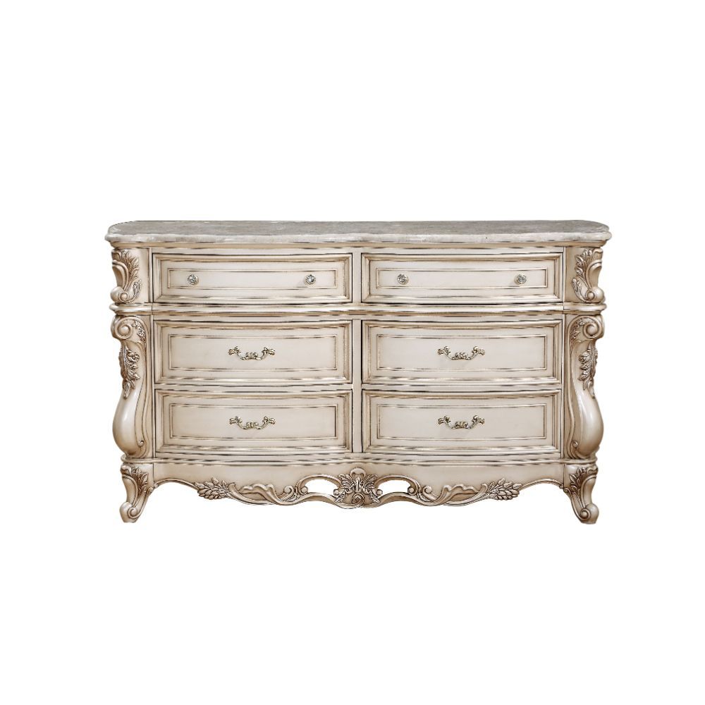 Gorsedd - Dresser With Marble Top - Marble Top & Golden Ivory, beige, view 2