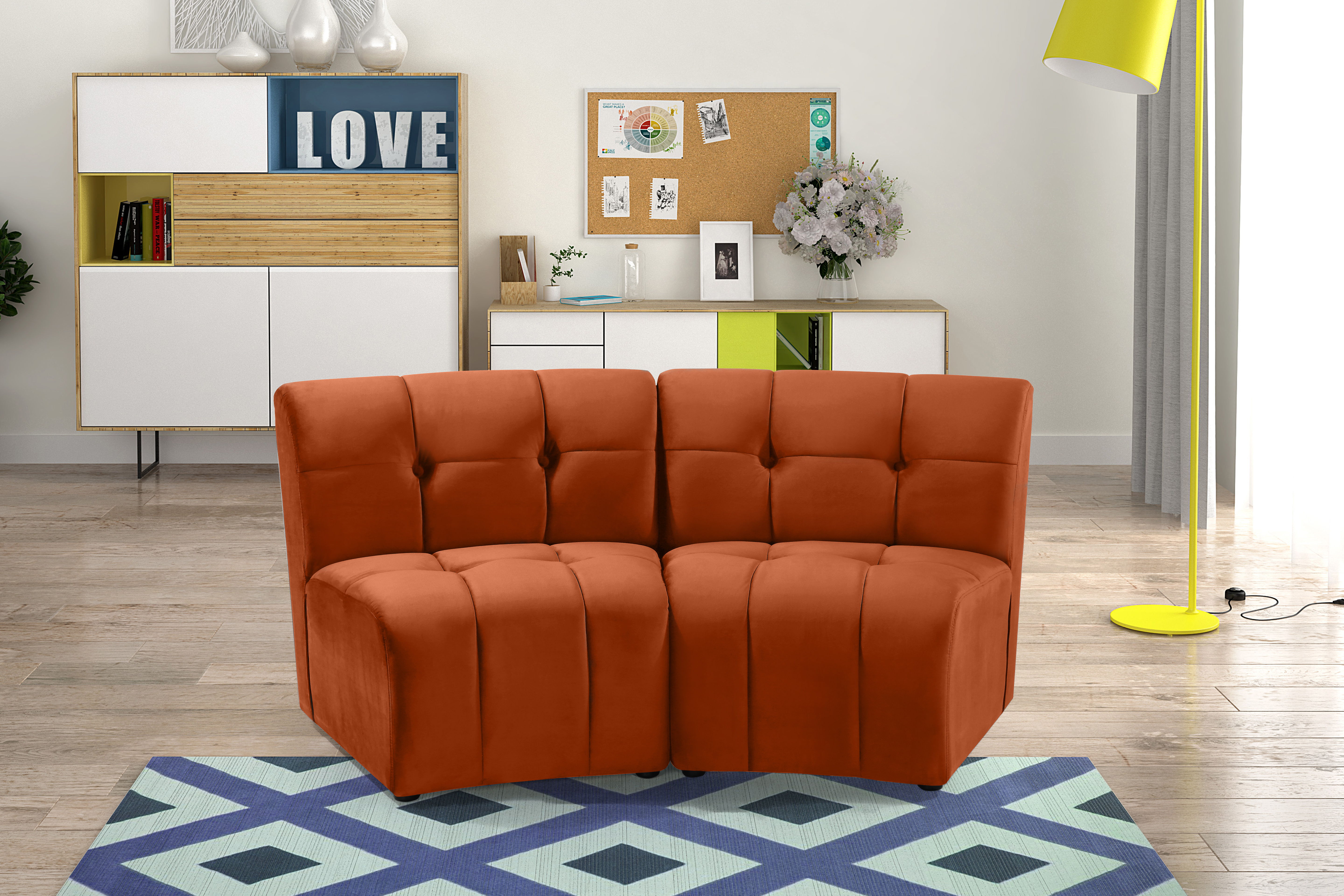 Limitless - 2 Piece Modular Sectional - Cognac