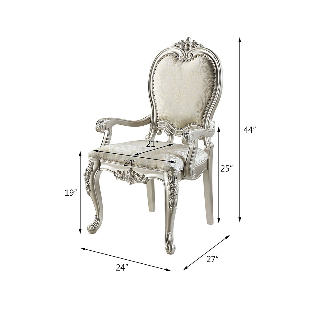Bently - Arm Chair (Set of 2) - Fabric & Champagne, beige, view 6
