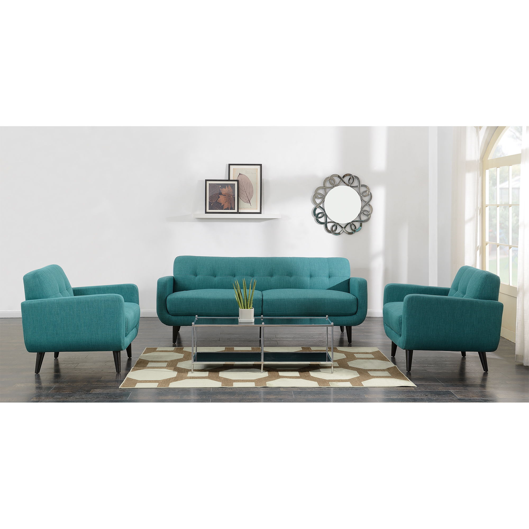 Hadley - Sofa & Chair Set - Teal