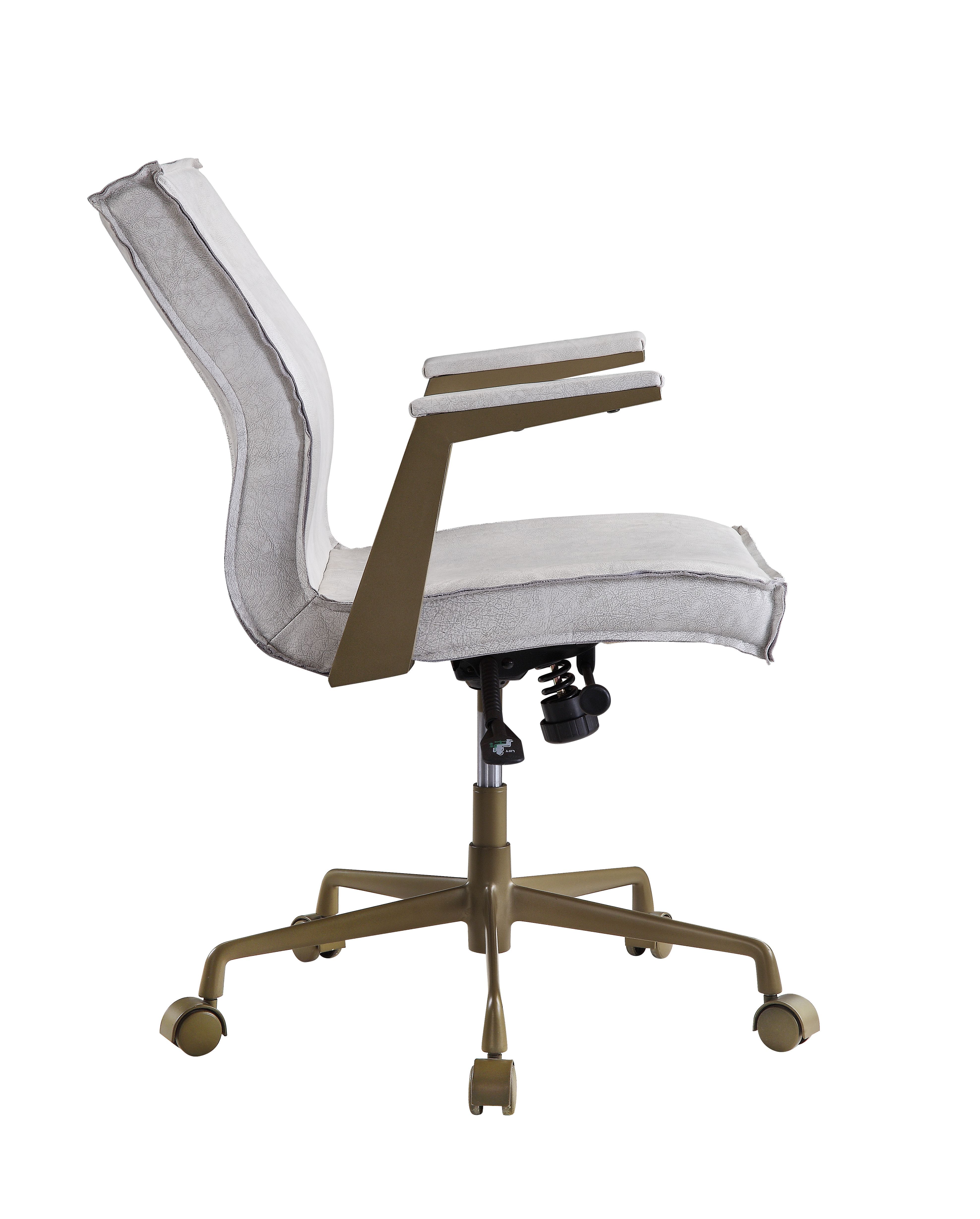 Attica - Office Chair - Vintage White Top Grain Leather, white, view 6