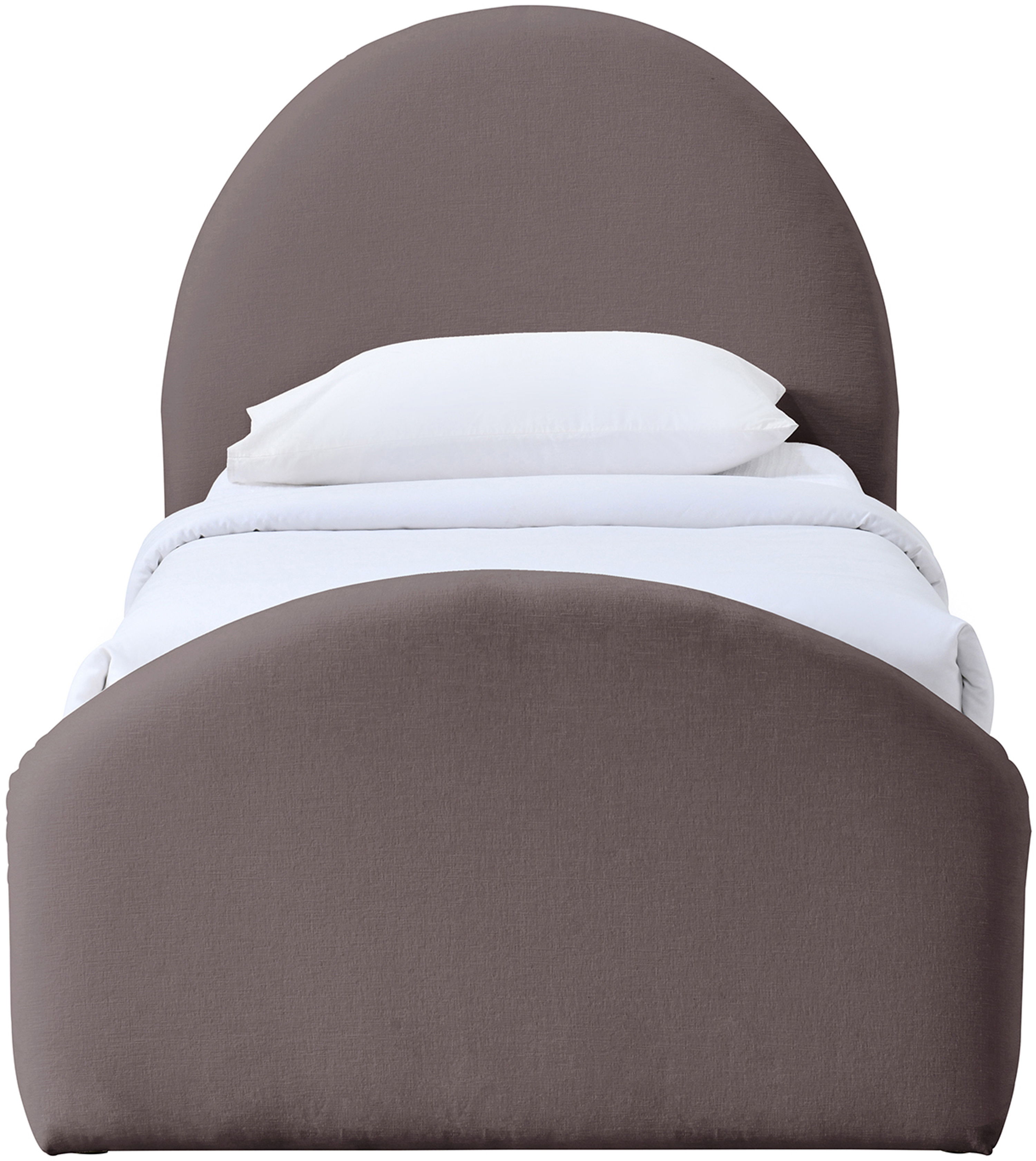 Andaz - Chenille Fabric Upholstered Twin Bed - Purple