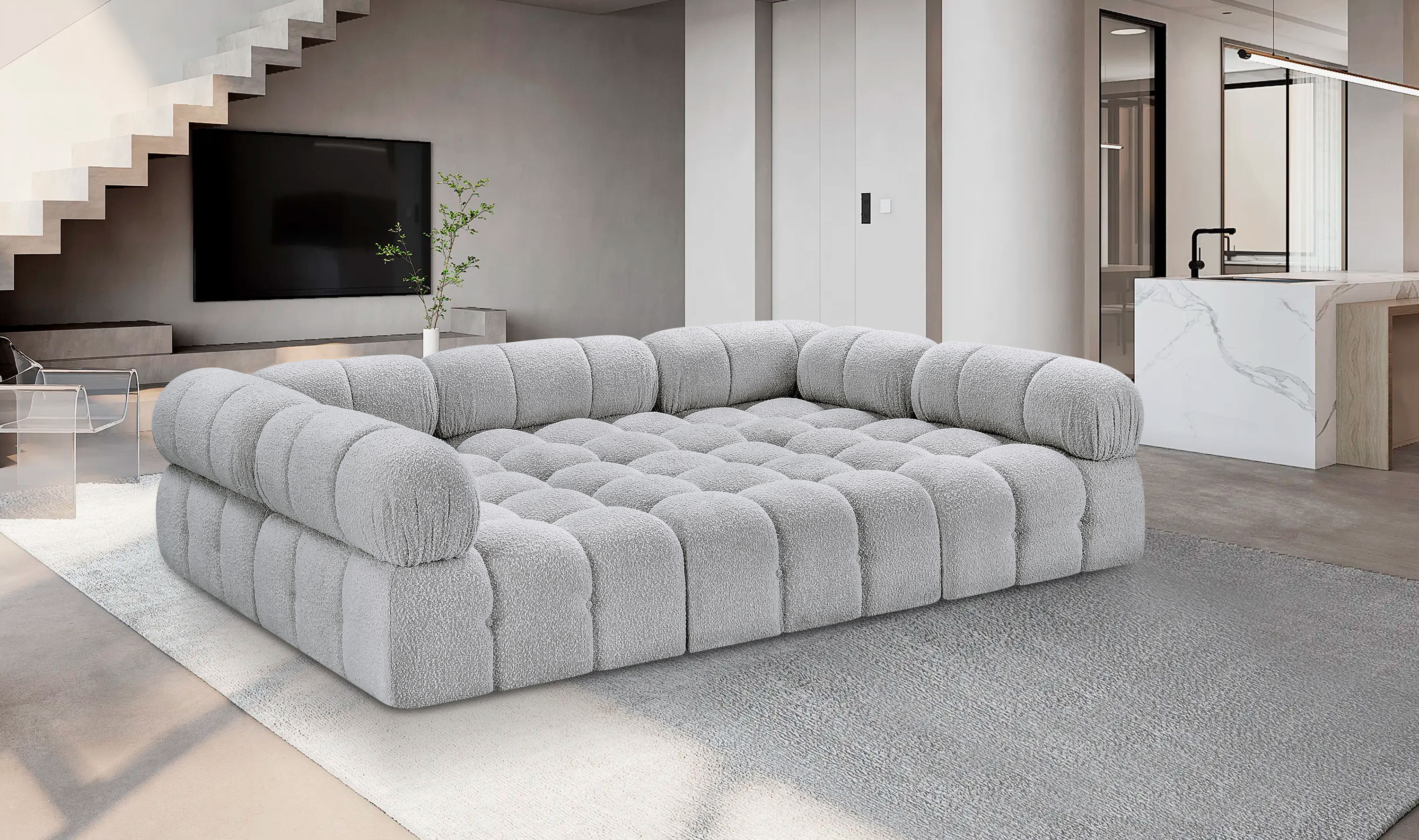 Ames - 6 Piece Modular Sectional - Gray