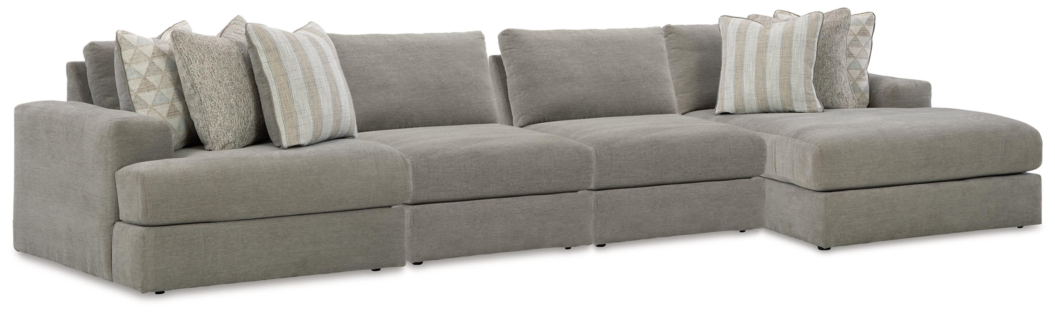 Avaliyah – 4-Piece Sectional With Raf Corner Chaise – Ash